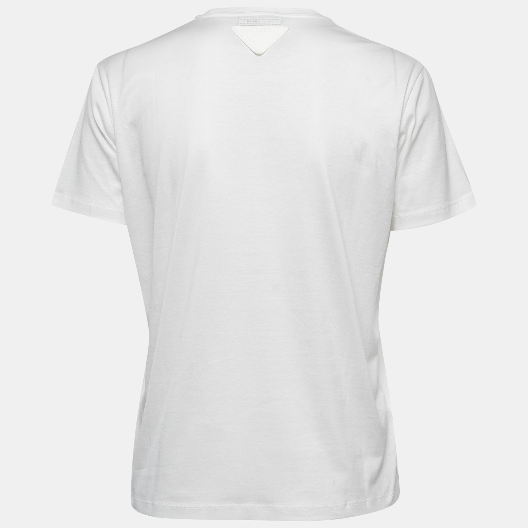 

Prada White Cotton Crew Neck T-Shirt