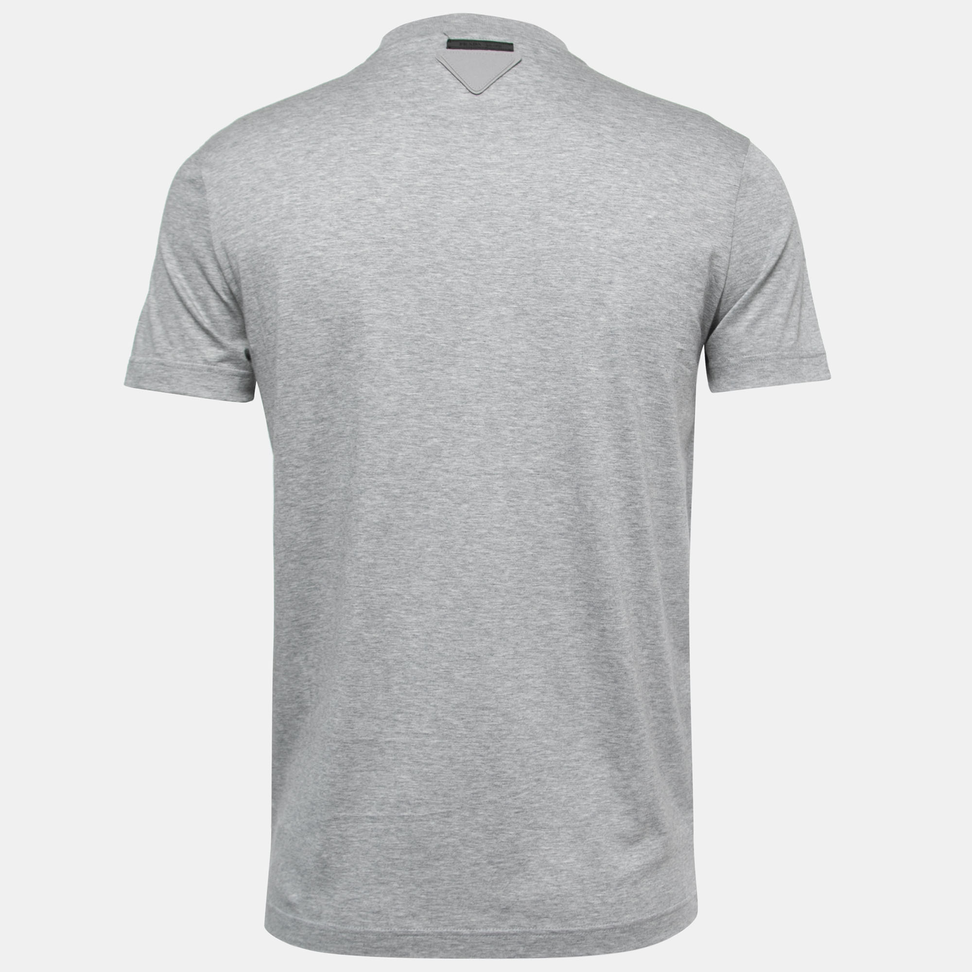 

Prada Grey Cotton Jersey Crew Neck T-Shirt
