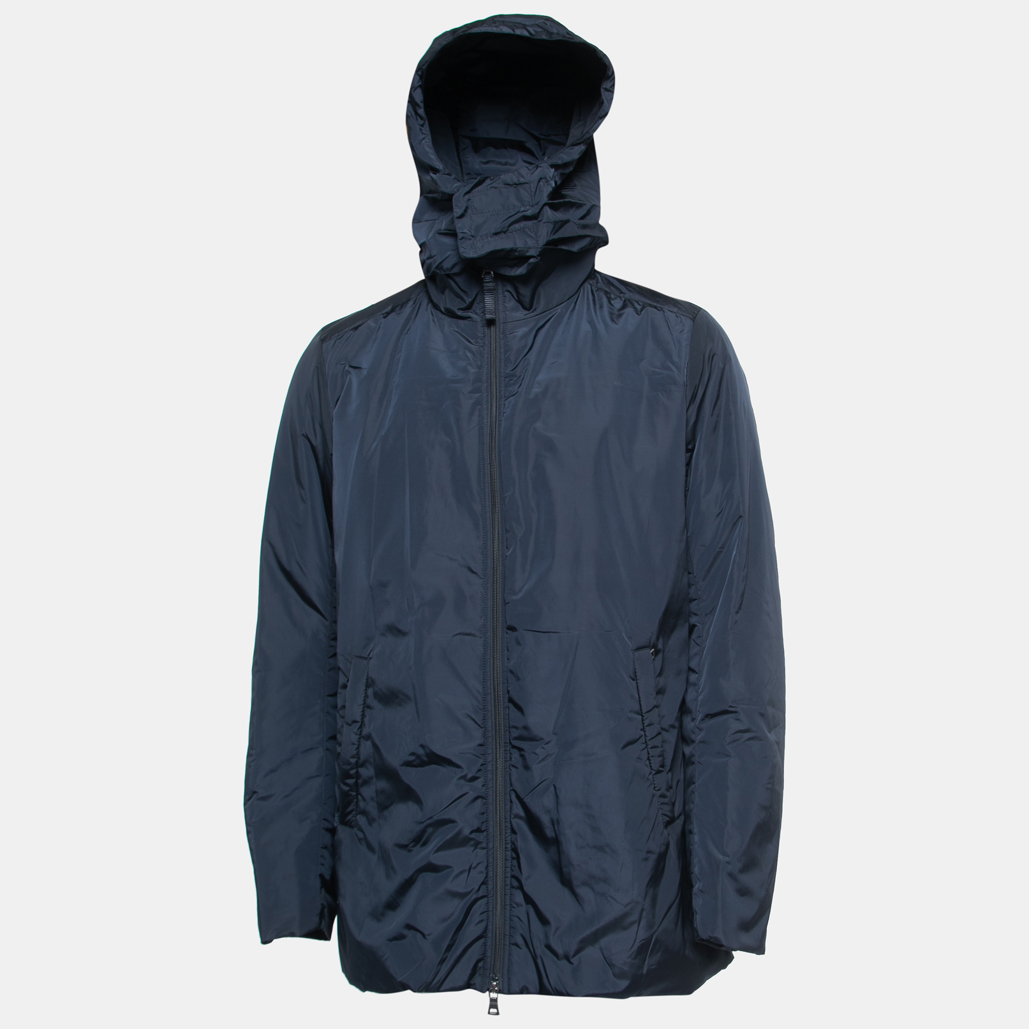 

Prada Navy Blue Nylon Zip Front Jacket