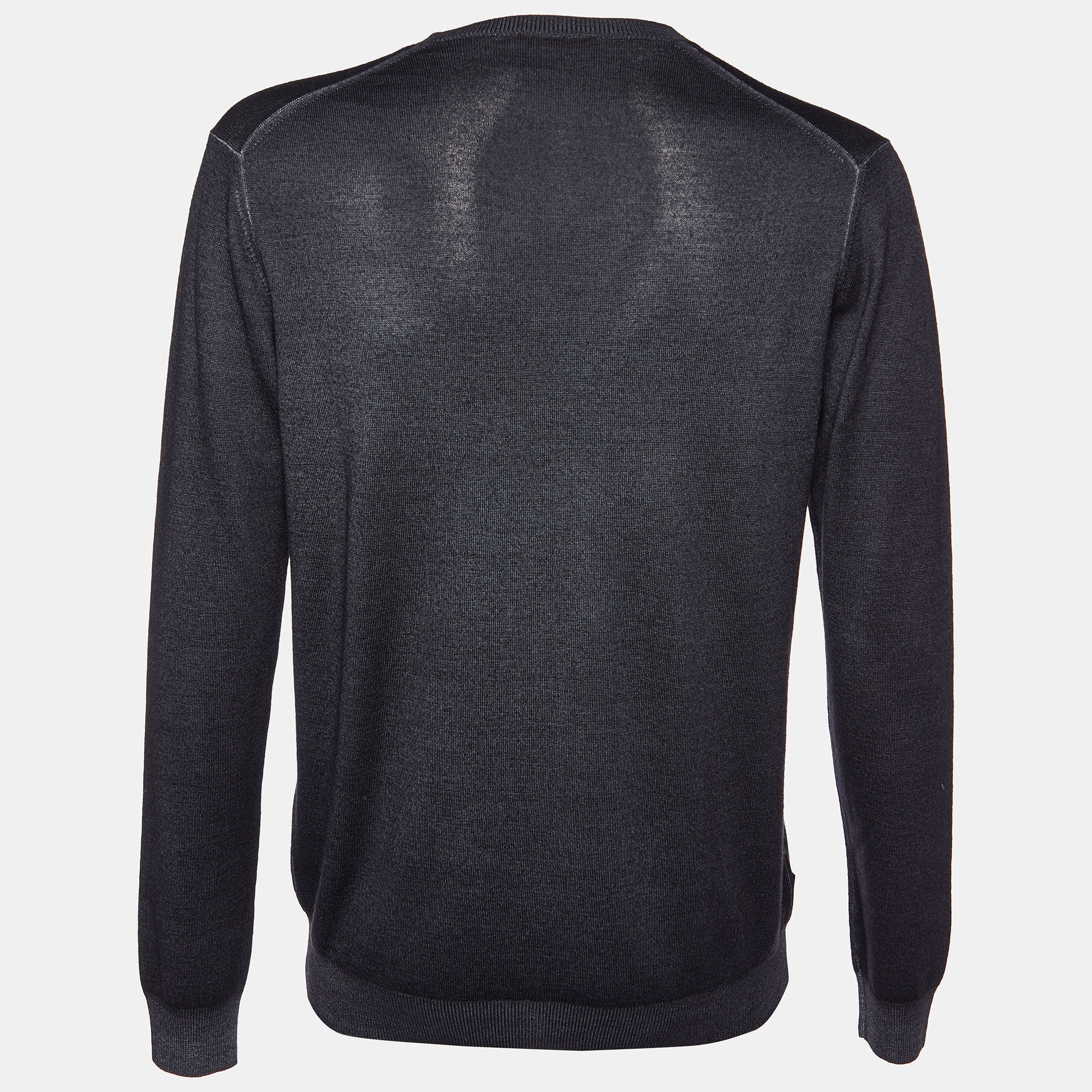 

Prada Black Wool Knit V-Neck Sweater