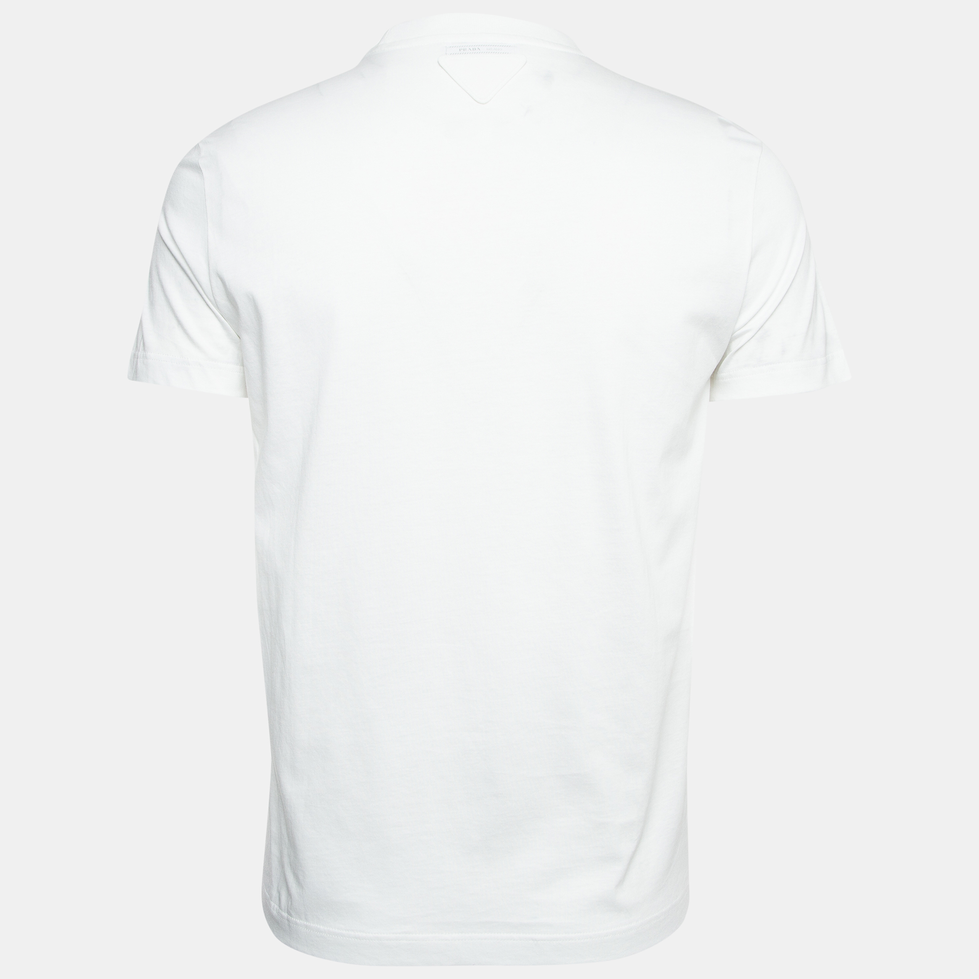 

Prada White Cotton Half Sleeve T-Shirt