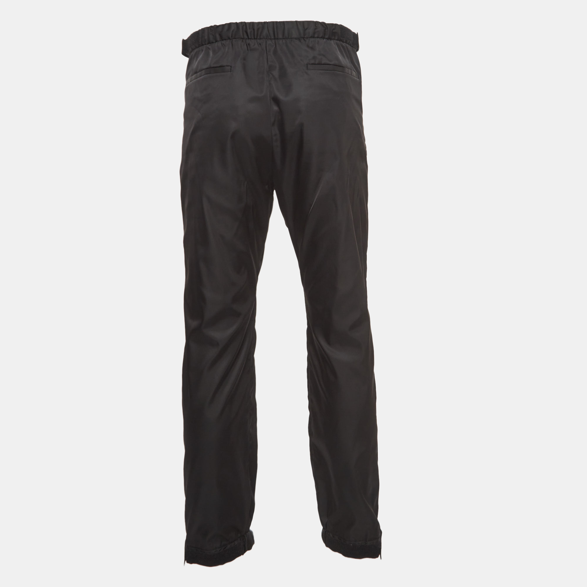 

Prada Black Logo Print Nylon Active Pants