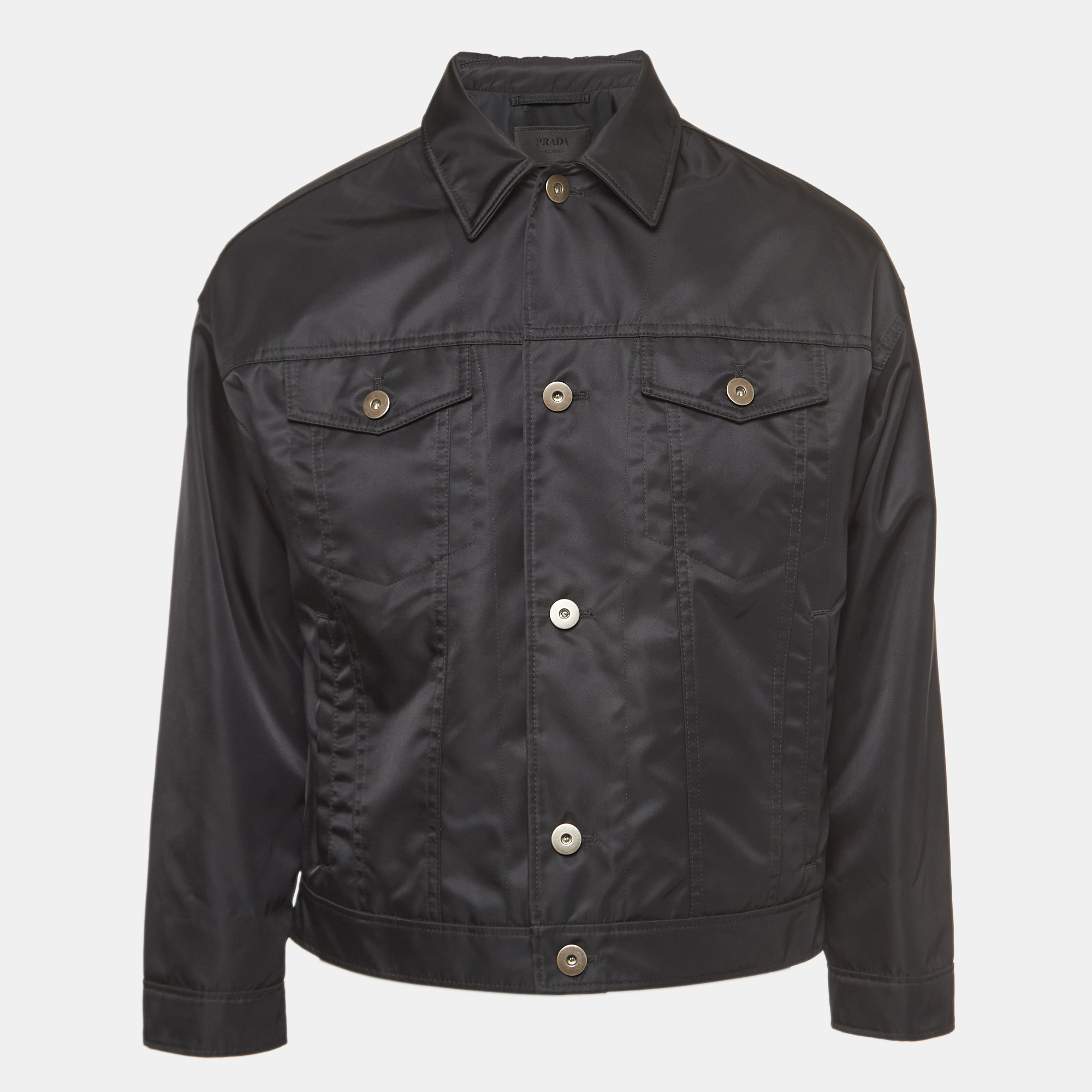 

Prada Black Re-Nylon Synthetic Jacket S