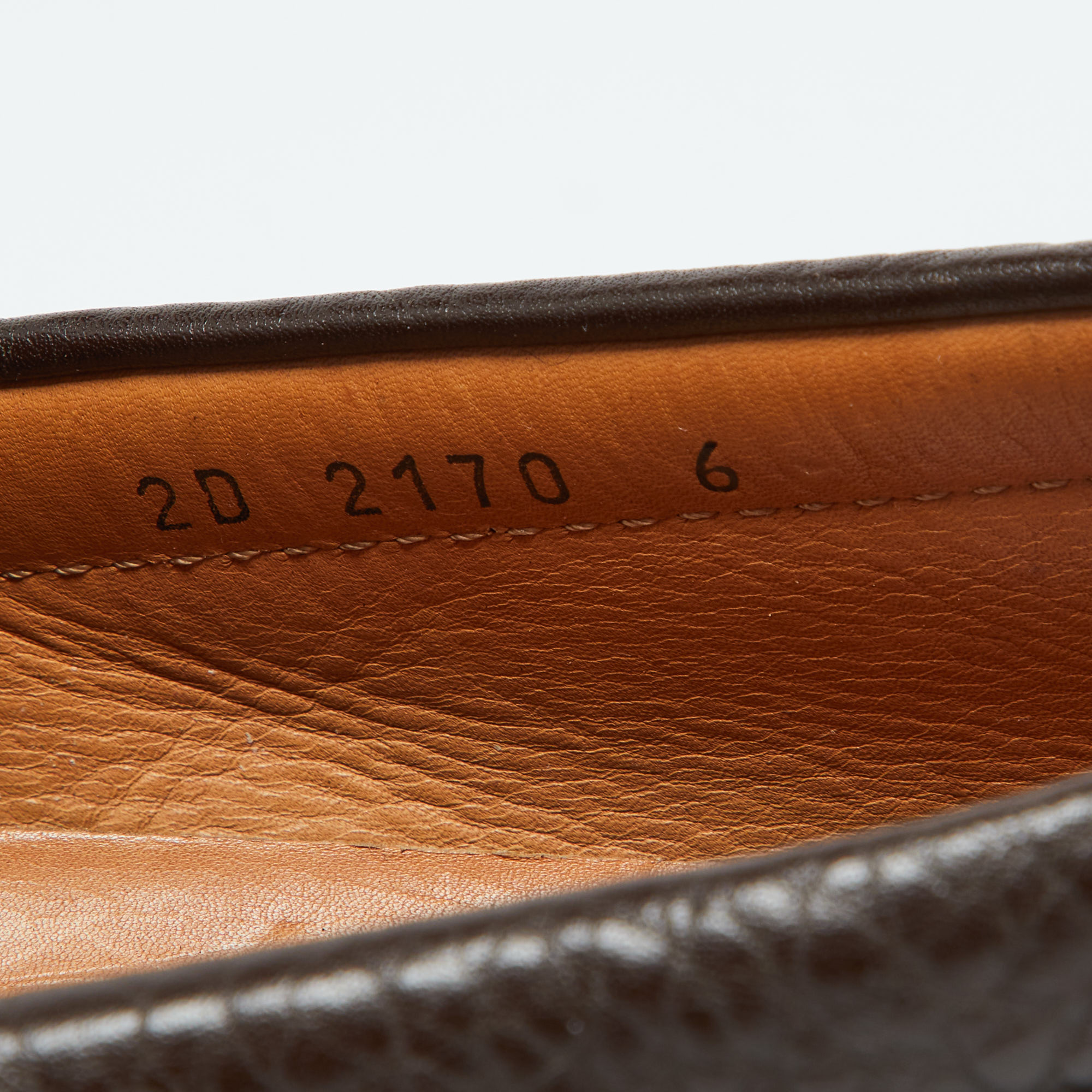 Prada Brown Leather Slip On Loafers Size 39.5 