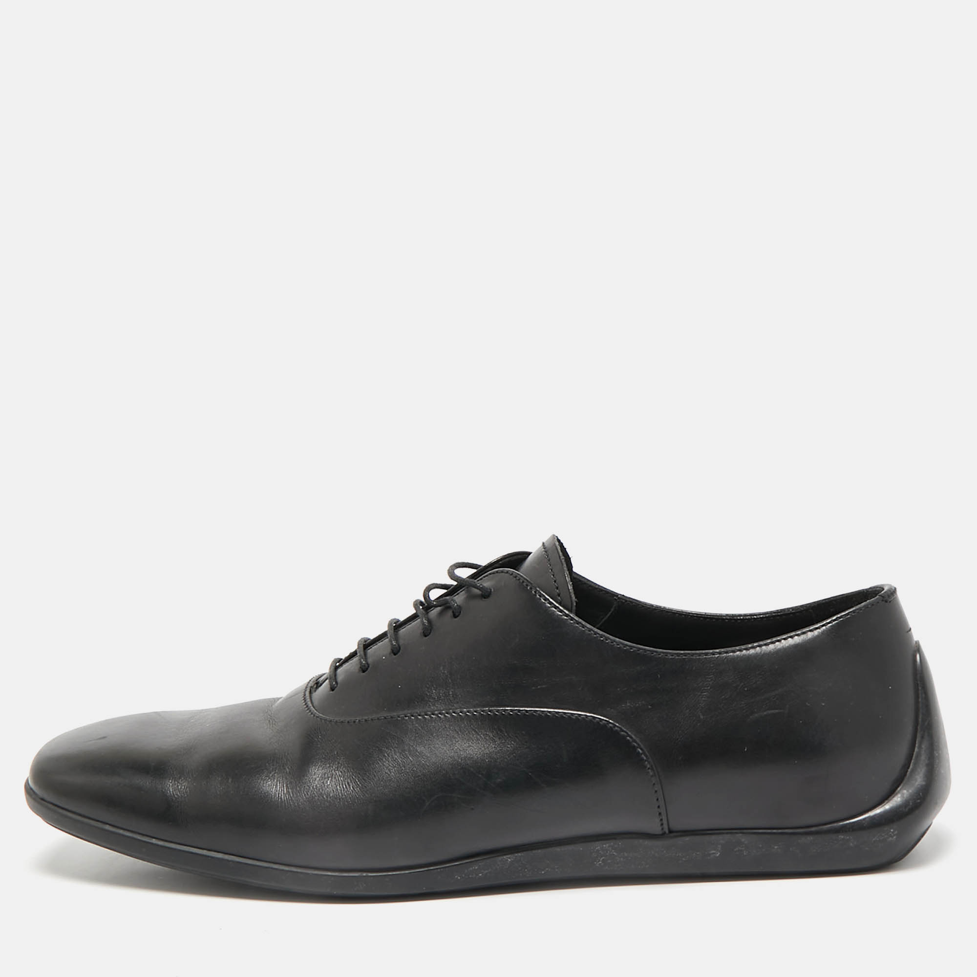 

Prada Black Leather Lace Up Derby Size 42