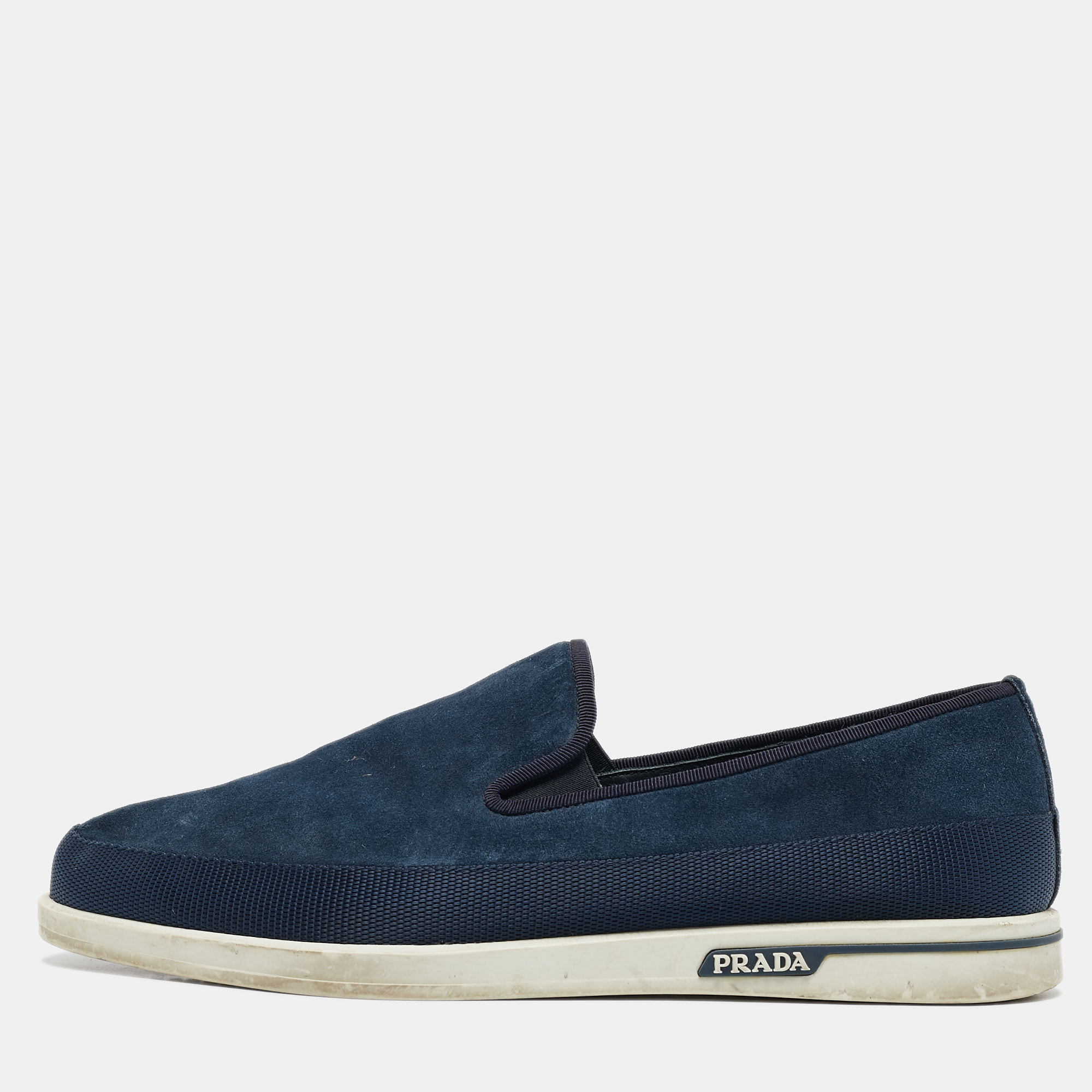 

Prada Blue Suede Slip On Sneakers Size 43