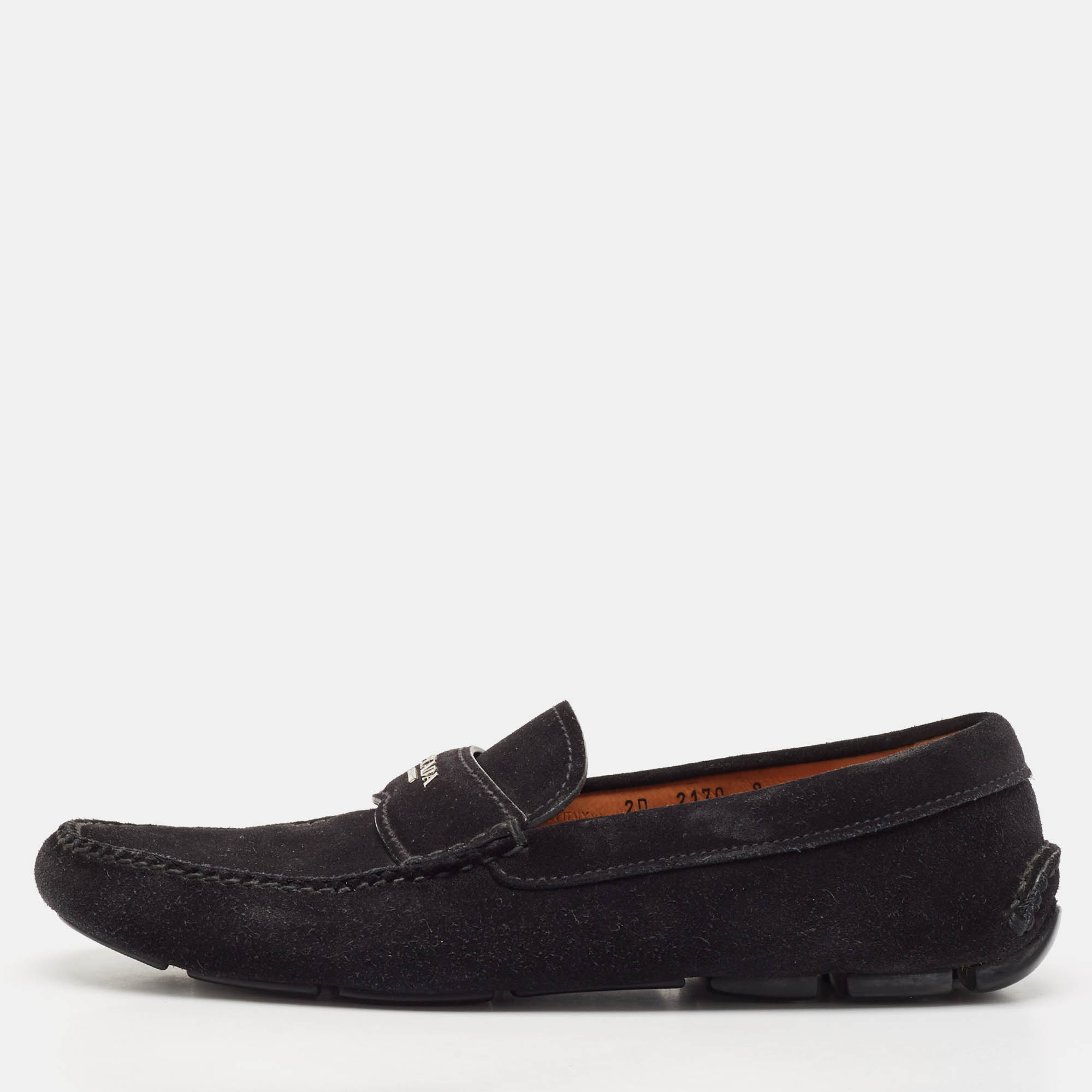 

Prada Black Suede Slip On Loafers Size 42