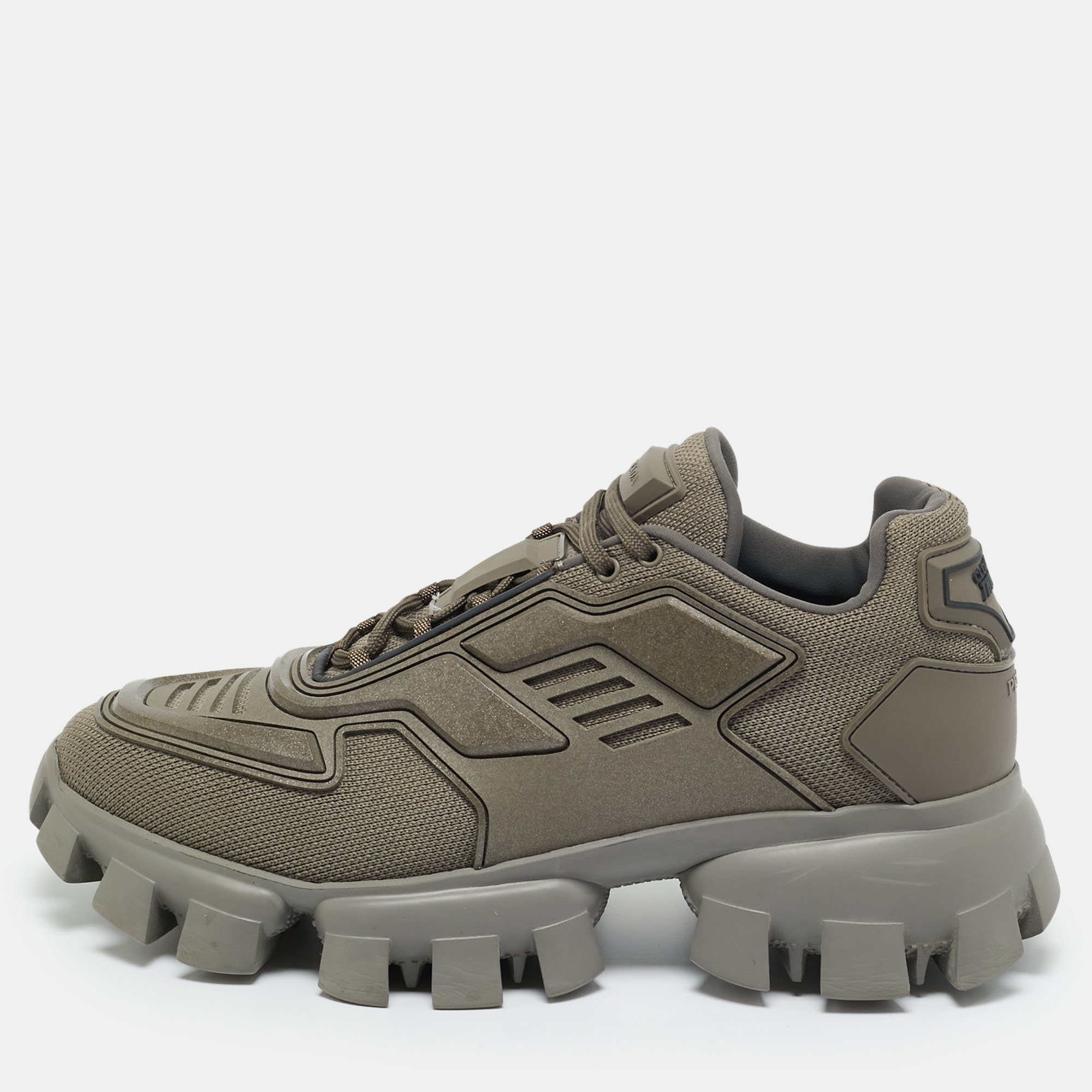 

Prada Grey Knit Fabric and Rubber Cloudbust Thunder Sneakers Size 42.5