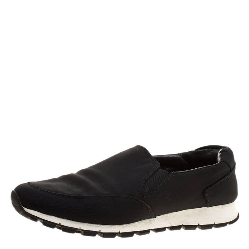 prada nylon slip on sneakers