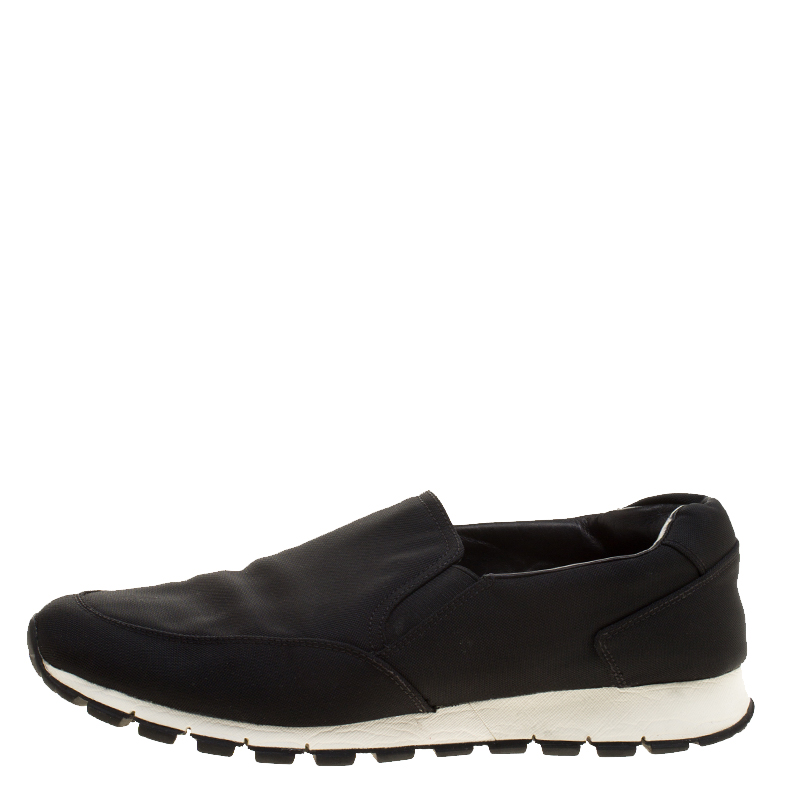 prada nylon slip on sneakers