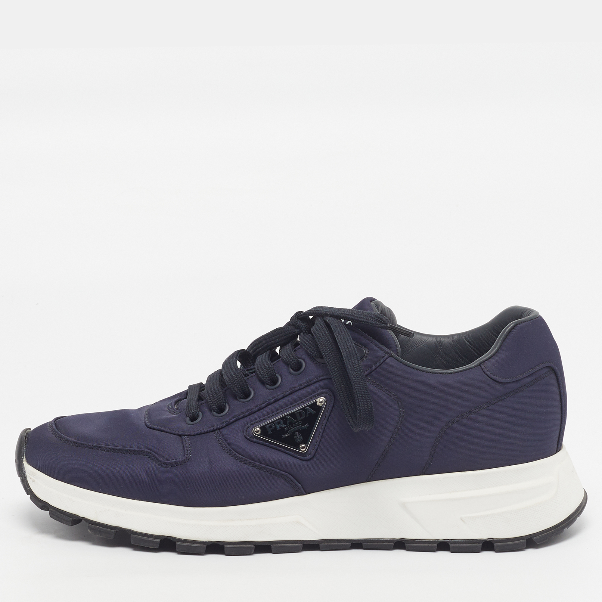 

Prada Prax 01 Size 43 Blue Nylon Lace Up Sneakers