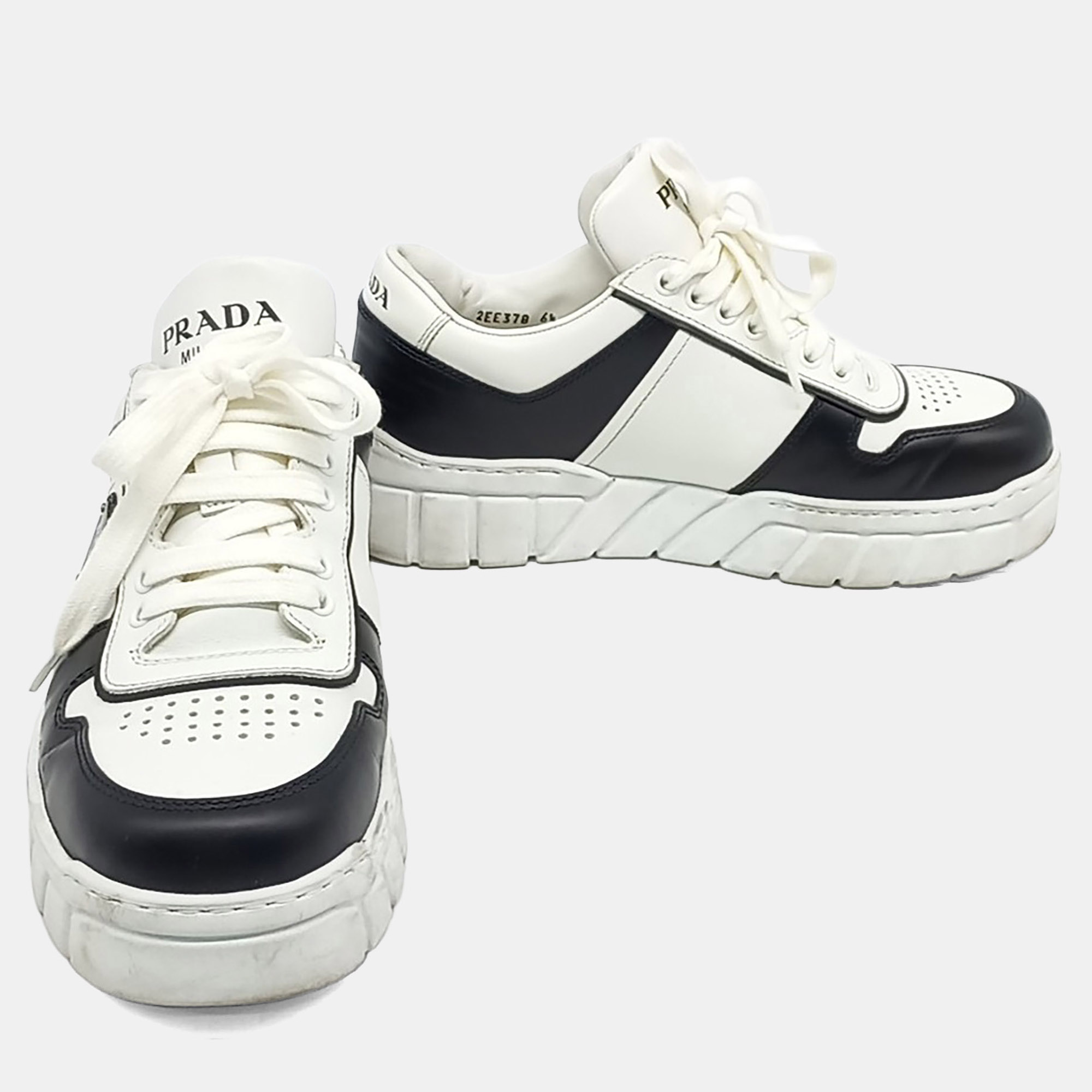 

Prada Multicolor Leather Sneakers Size US 6.5