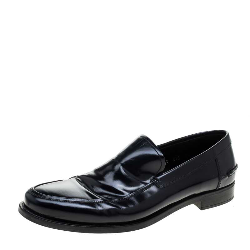 Prada Blue Leather Loafers Size 43.5