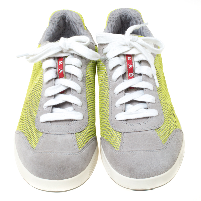 prada lime green sneakers