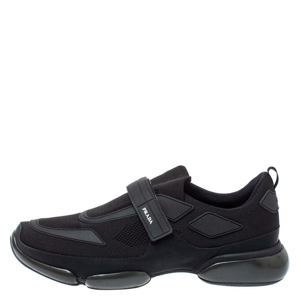 

Prada Black Mesh and Rubber Cloudbust Sneakers Size