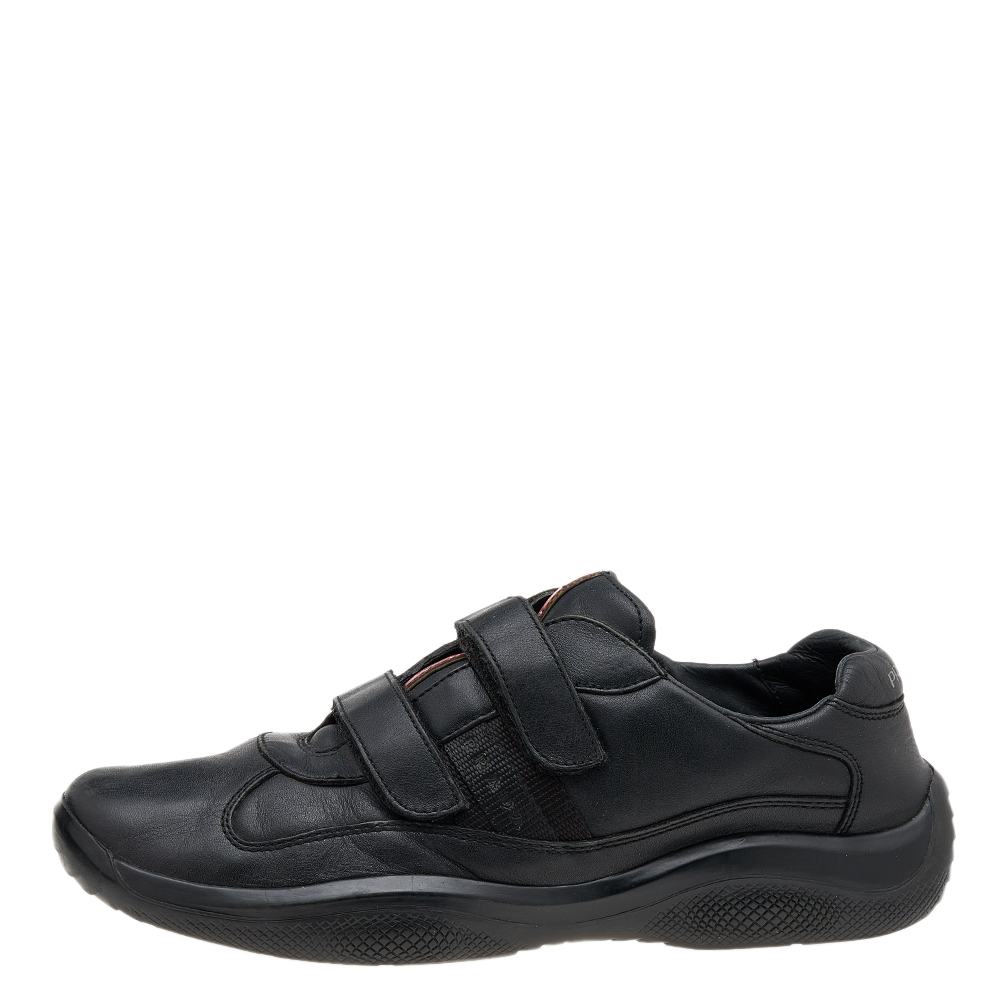 

Prada Sport Black Leather Low Top Sneakers Size