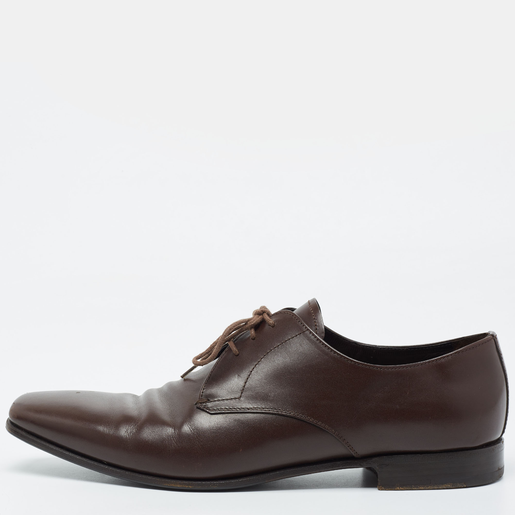 

Prada Brown Leather Lace Up Oxford Size