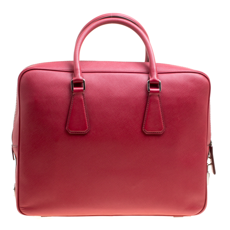 prada saffiano travel briefcase