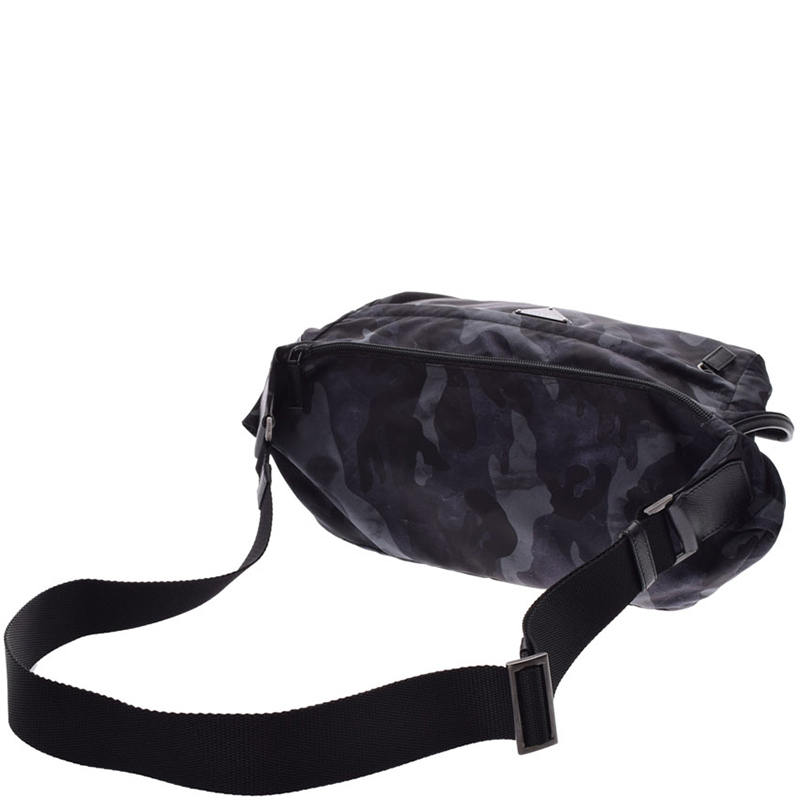 

Prada Blue Camouflage Nylon Waist Pouch