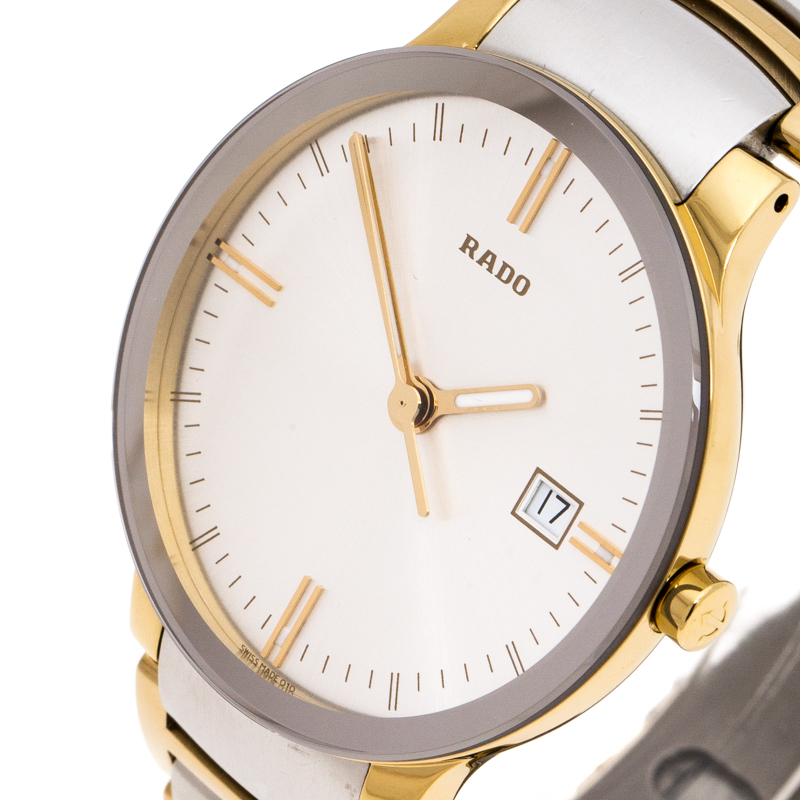 

Rado Silver Two Tone Stainless Steel Centrix Men's Wristwatch