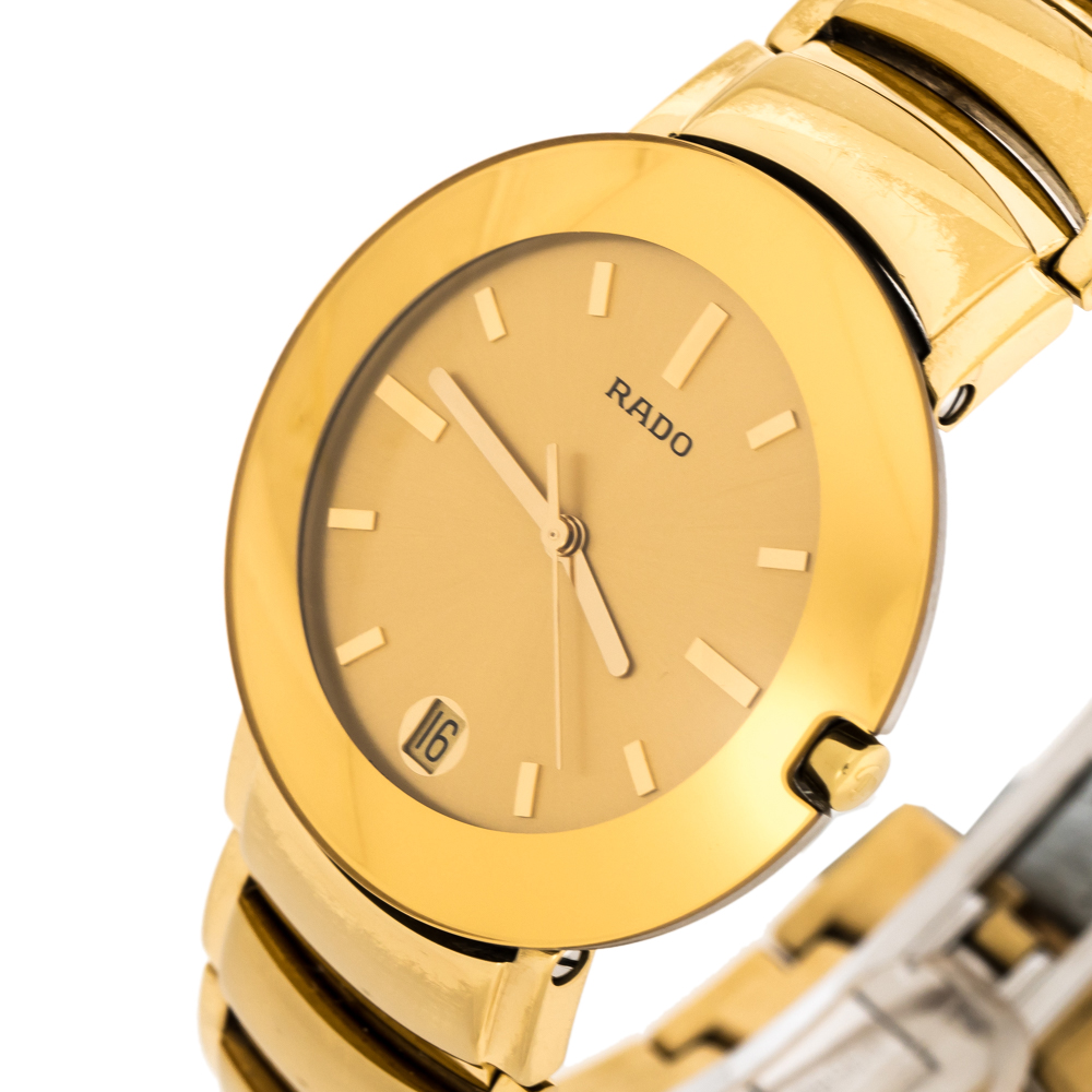 

Rado Yellow Gold Plated Stainless Steel Coupole R2262773 Men's Wristwatch