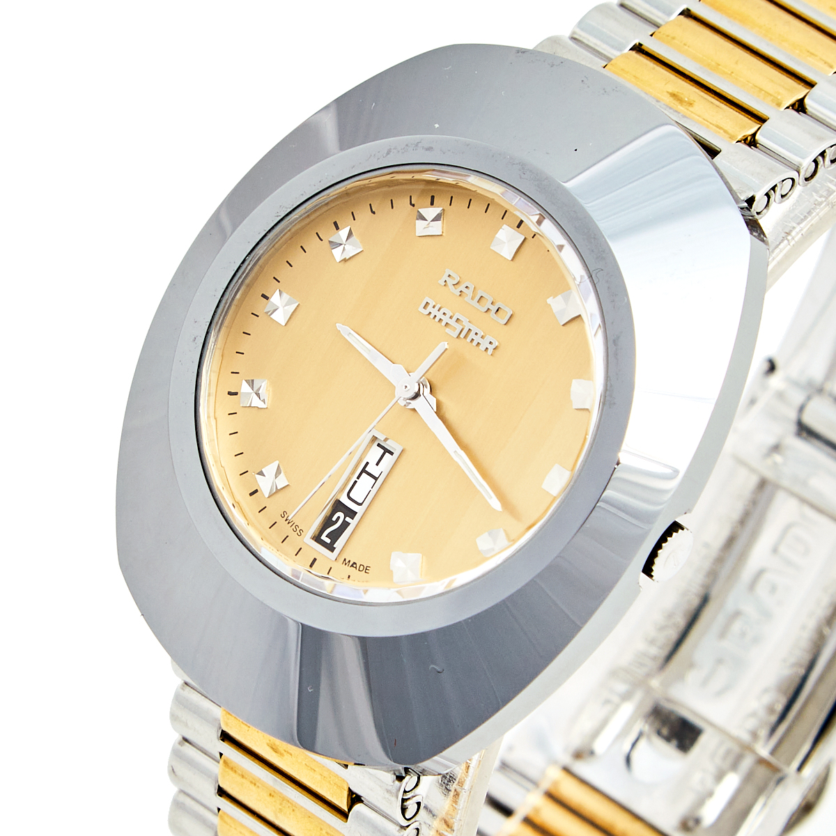 

Rado Champagne Tungsten Carbide Two-Tone Stainless Steel Diastar, Gold