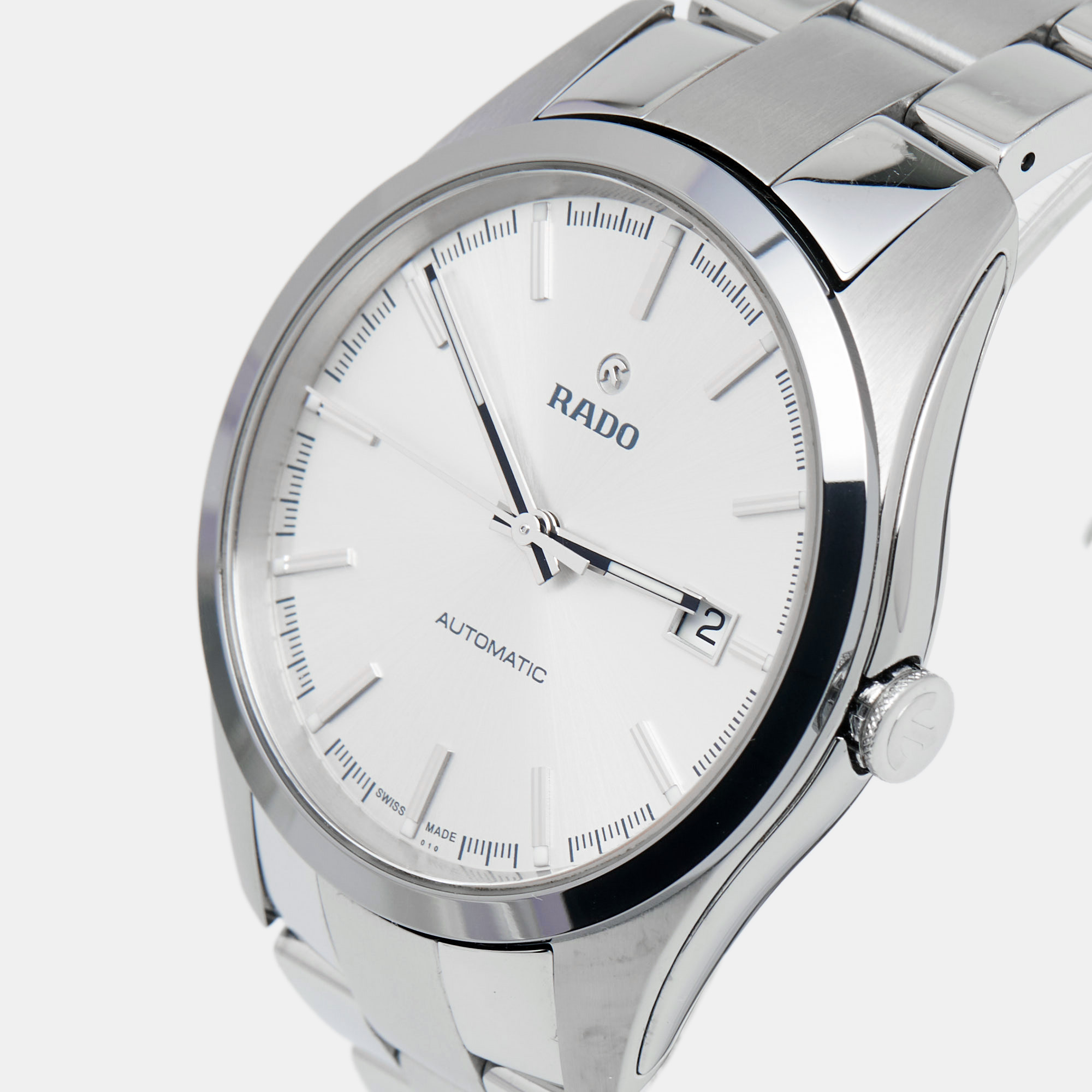 

Rado Silver Ceramos Stainless Steel Hyperchrome R32115103 Men's Wristwatch