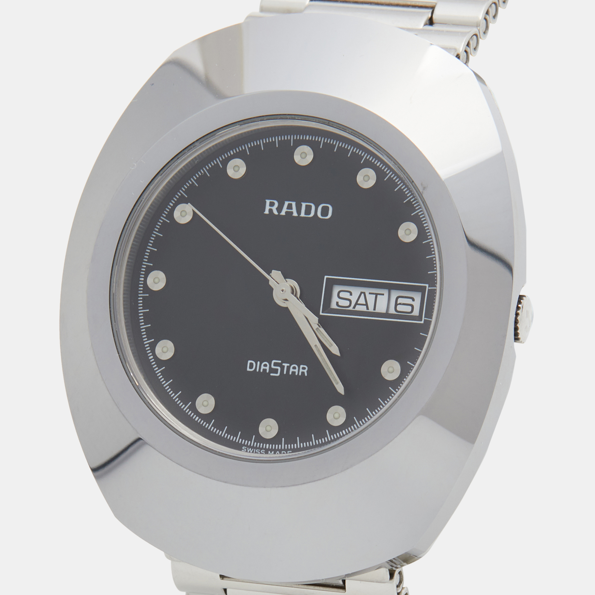 

Rado Black Tungsten Carbide Stainless Steel Diastar, Silver