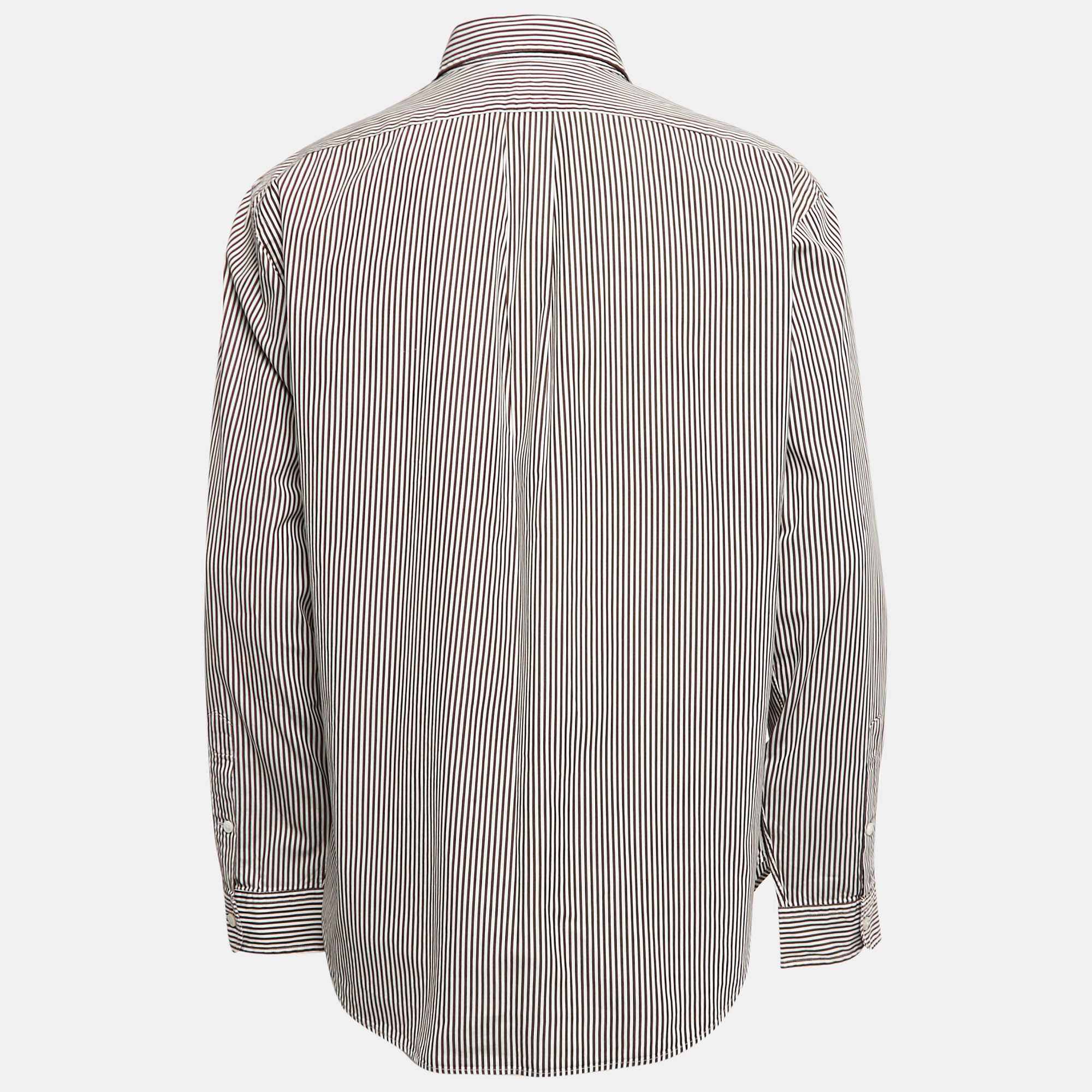 

Ralph Lauren Collection Brown Striped Cotton Full Sleeve Shirt