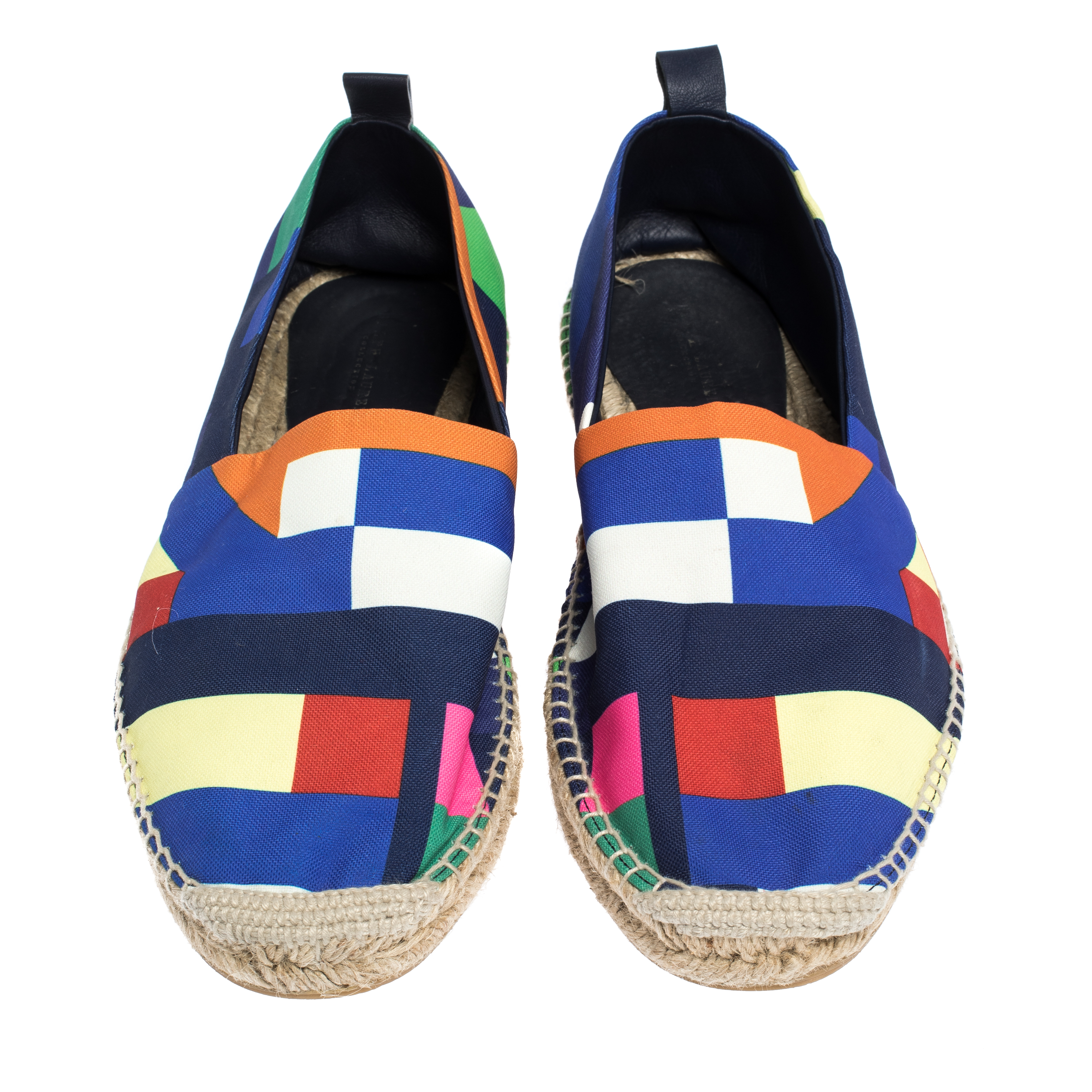 Ralph Lauren Multicolor Canvas Slip On Espadrilles Loafers Size 43 ...