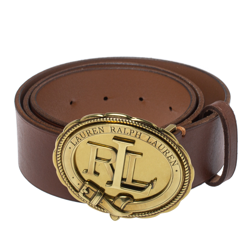 

Lauren Ralph Lauren Brown Leather Logo Belt