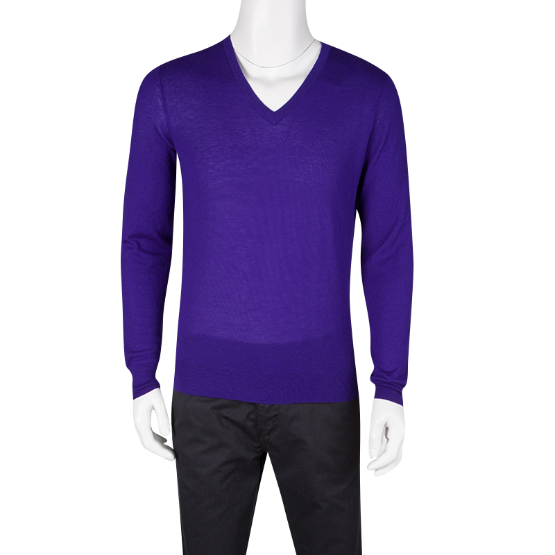 

Ralph Lauren Purple Cashmere V-Neck Sweater