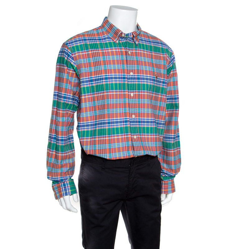 

Ralph Lauren Multicolor Checked Cotton Logo Embroidered Slim Fit Shirt