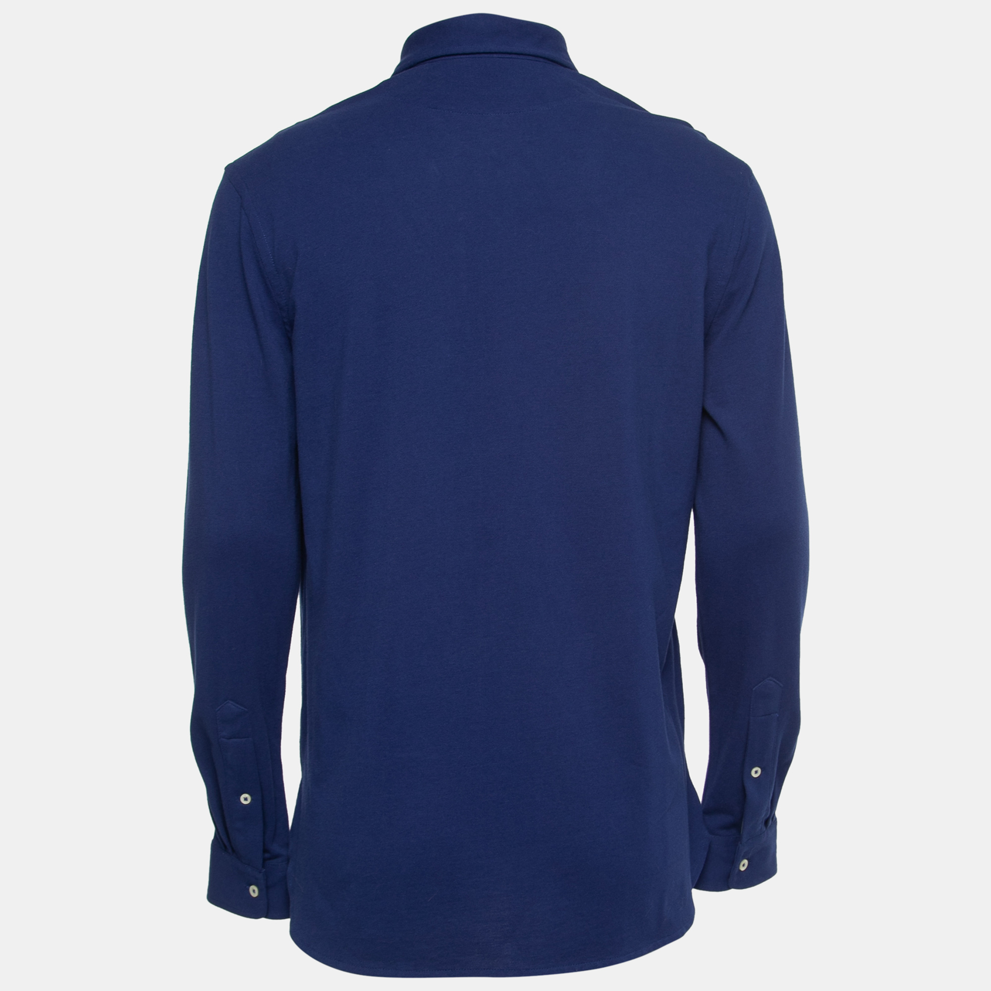 

Ralph Lauren Blue Cotton Pique Long-Sleeve Polo T-Shirt