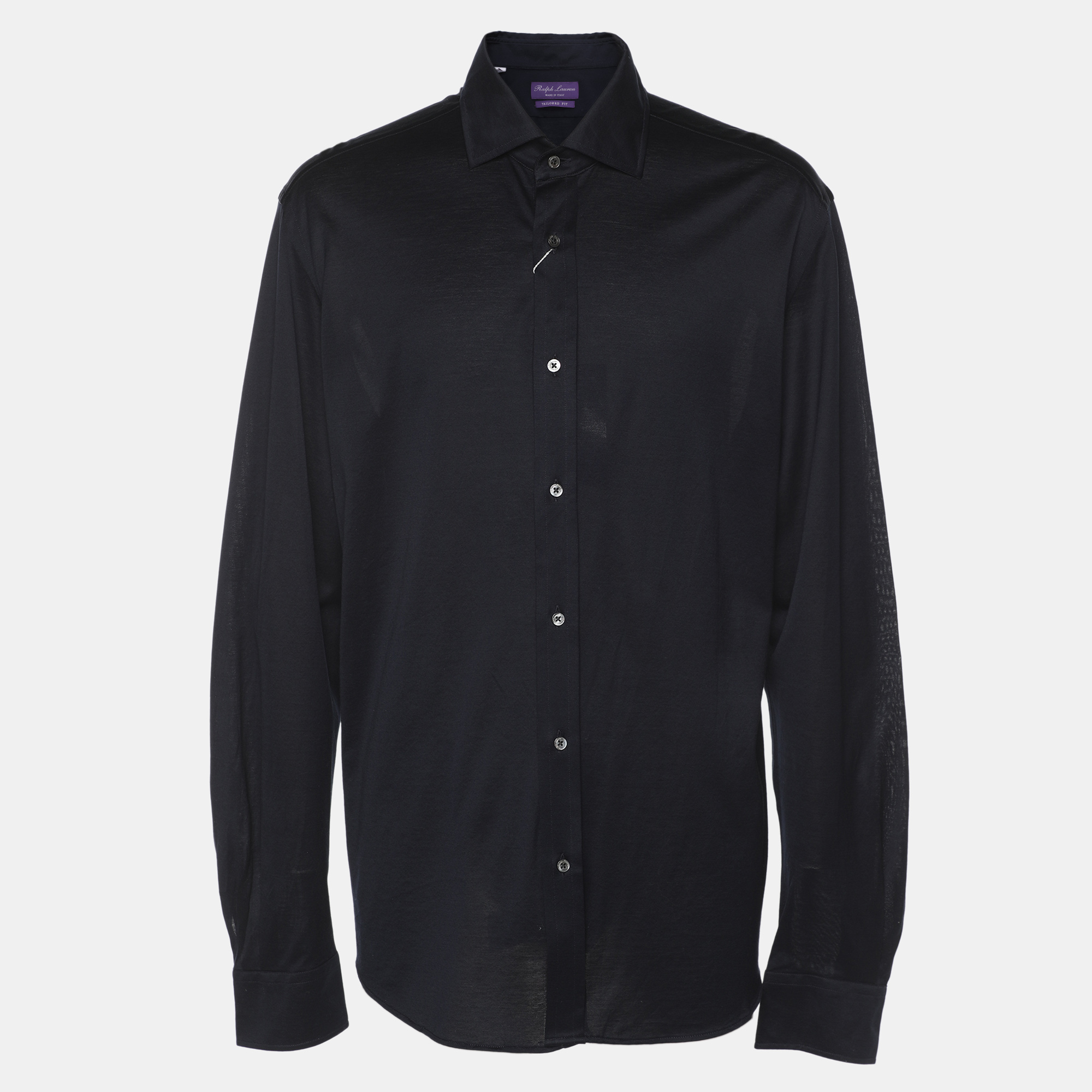 

Ralph Lauren Purple Label Navy Blue Cotton Tailored Fit Long Sleeve Shirt XXL