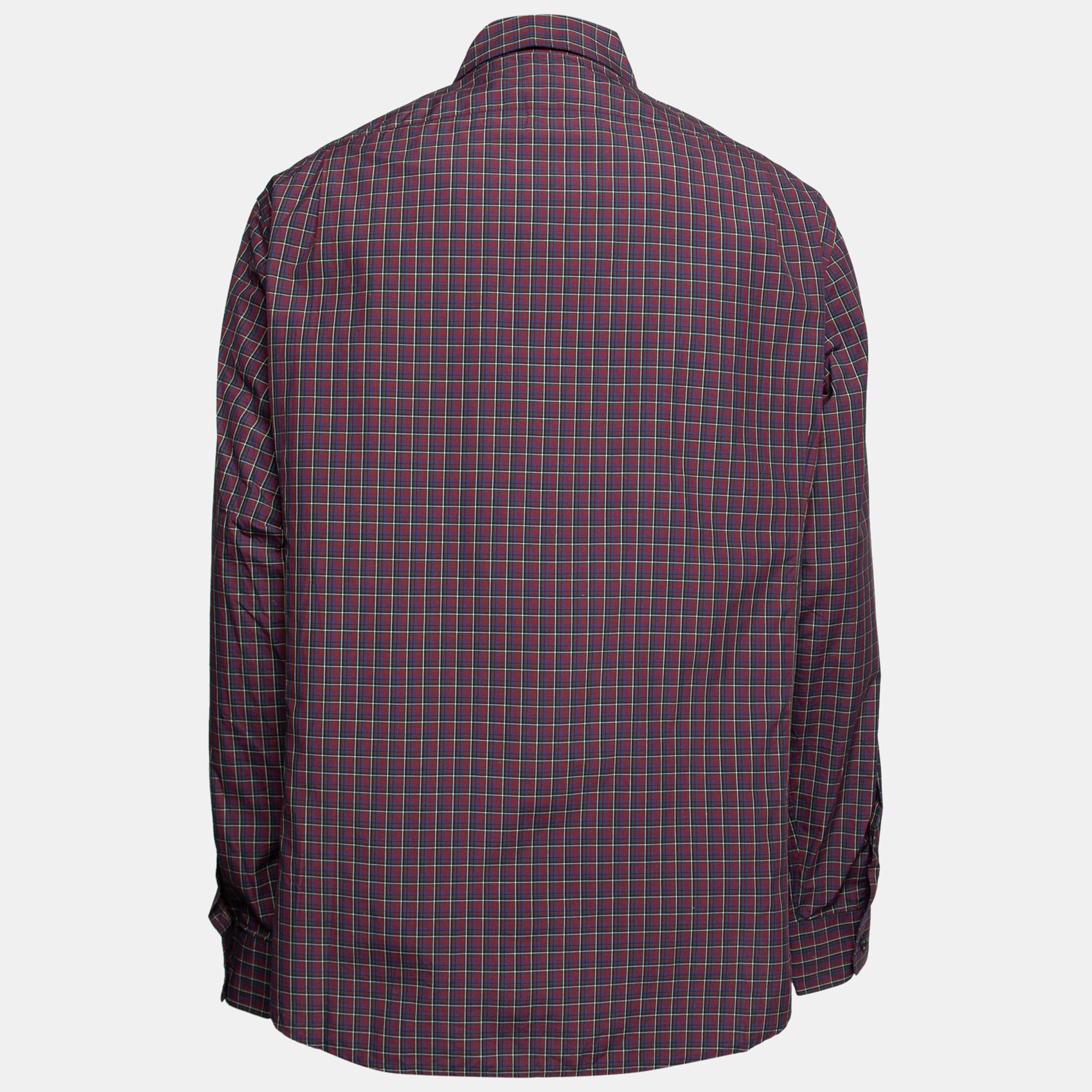 

Ralph Lauren Purple Label Purple Checkered Cotton Button Front Shirt
