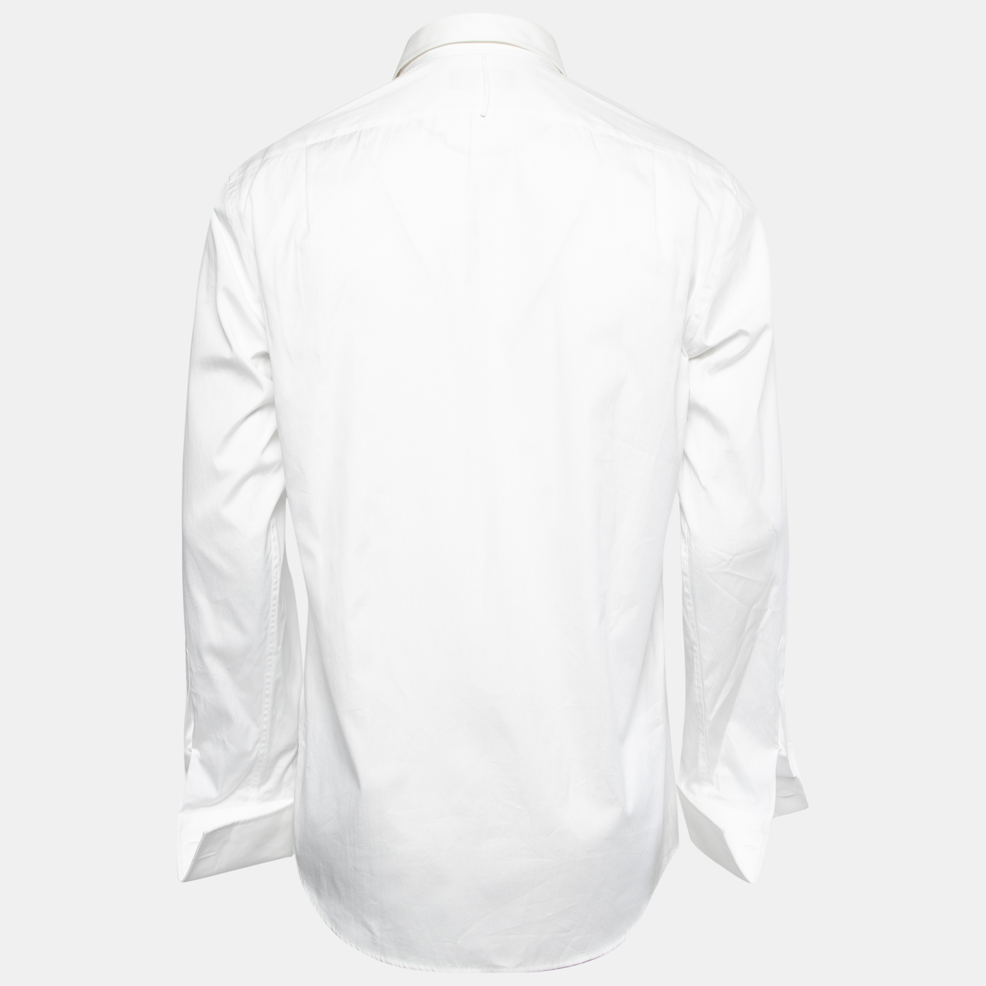 

Ralph Lauren Purple Label White Cotton Pleated Front Dress Shirt