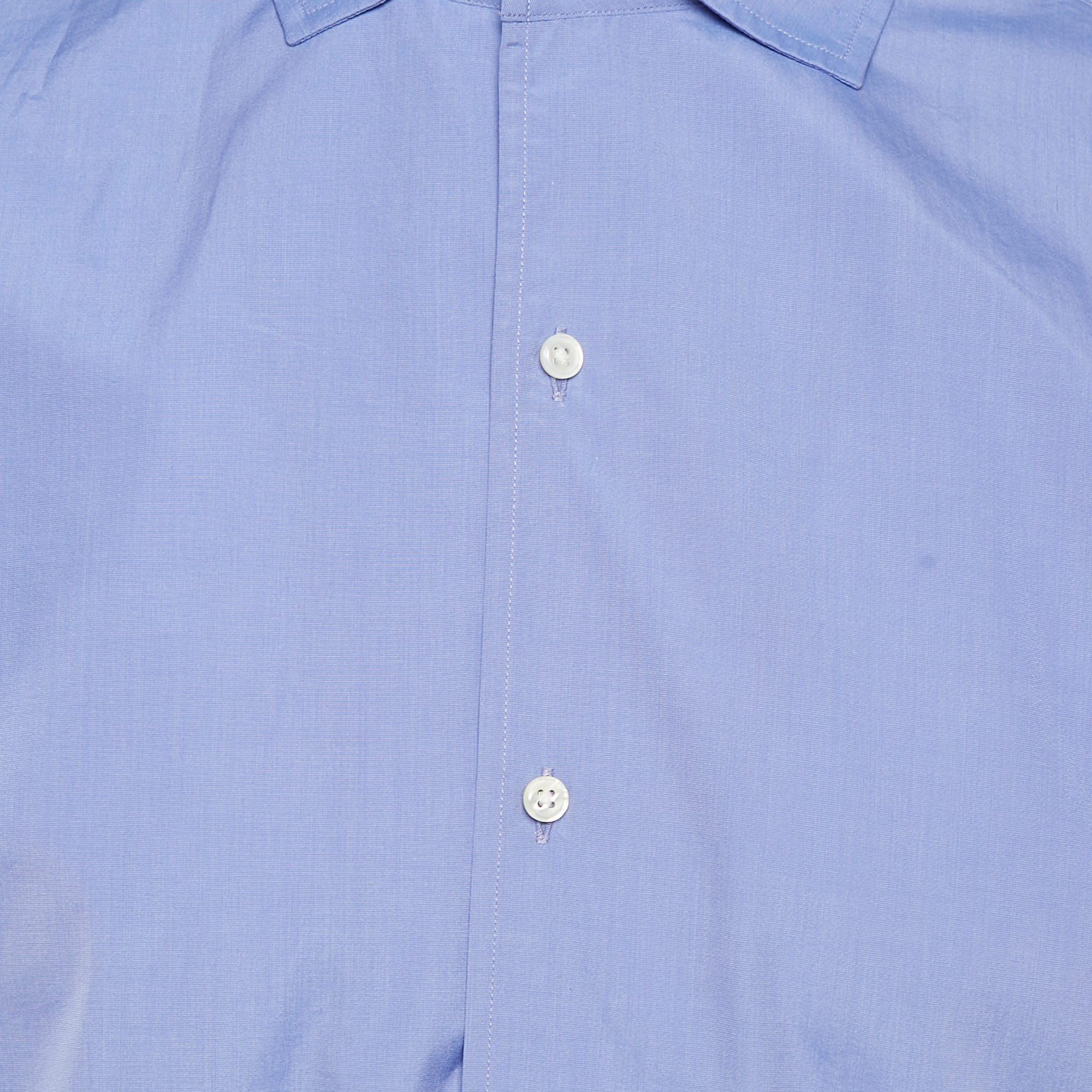 Ralph Lauren Purple Label Blue Cotton Long Sleeve Shirt S 