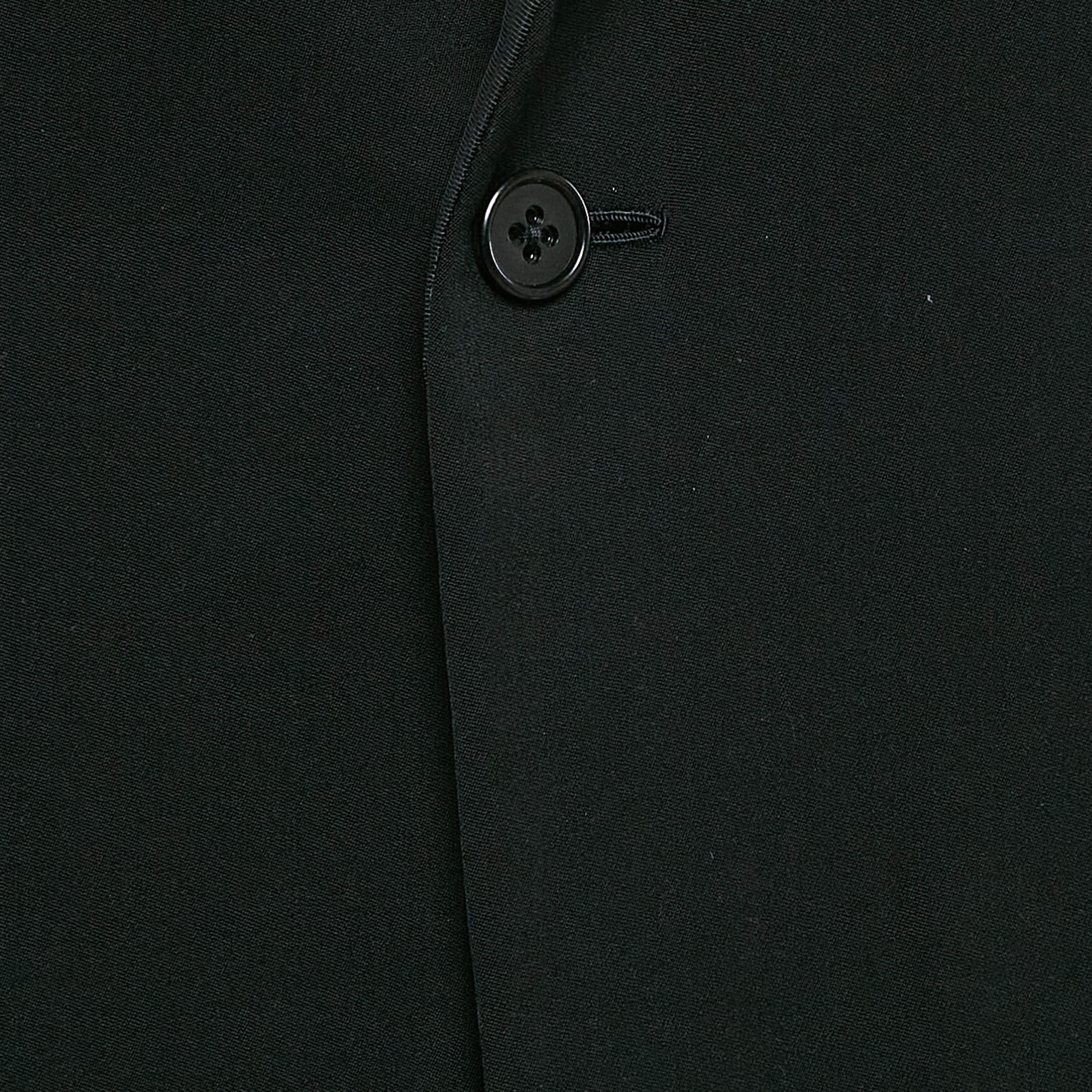 Ralph Lauren Purple Label Black Wool Single Breasted Blazer L 