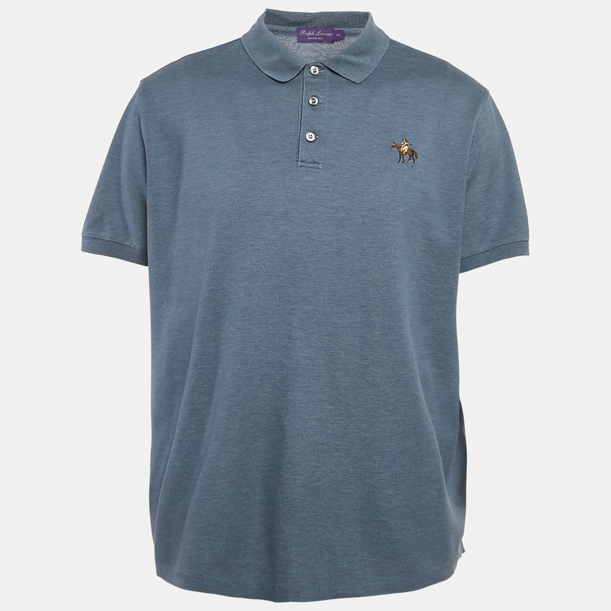 

Ralph Lauren Purple Label Blue Cotton Pique Polo T-Shirt XXL