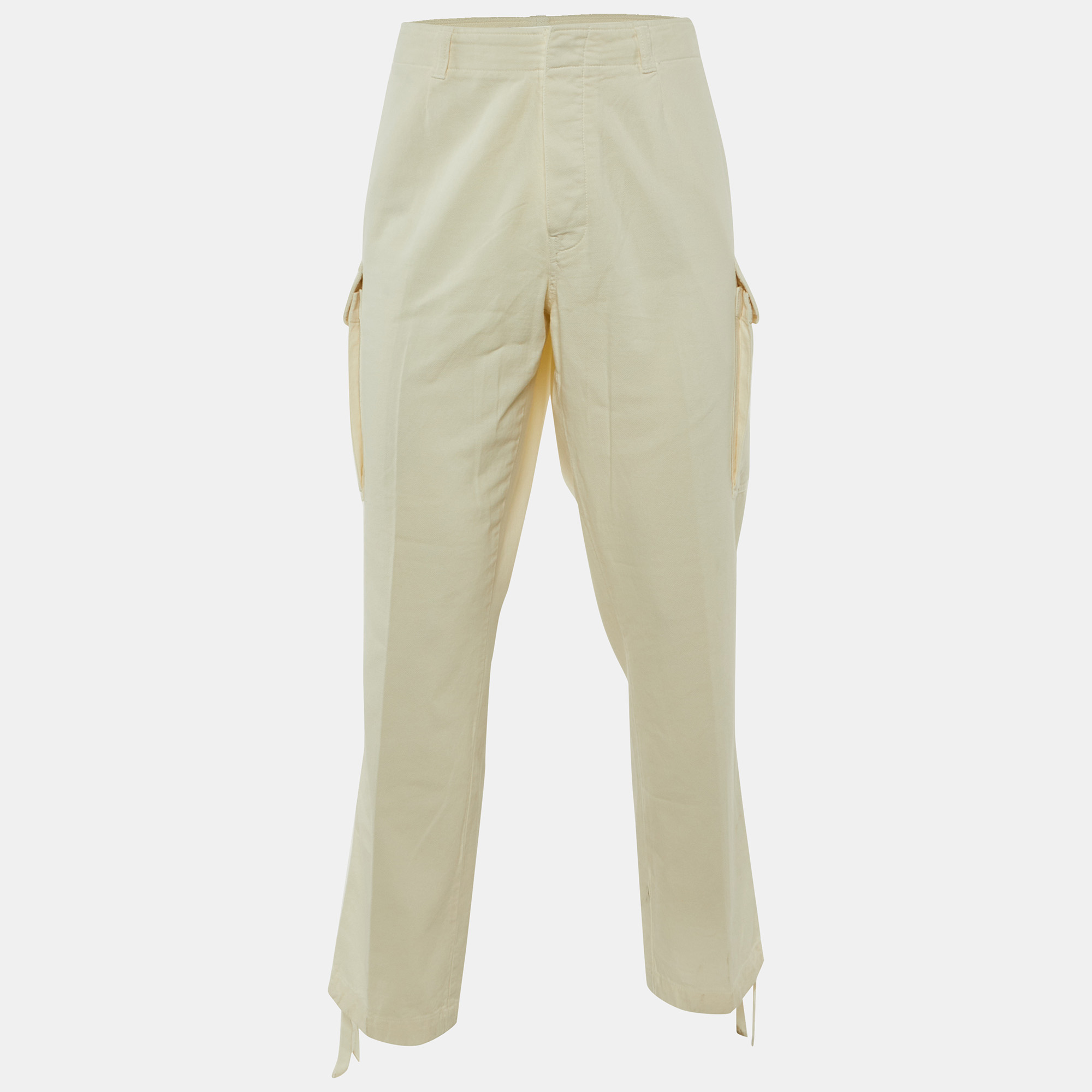 

Ralph Lauren Purple Label Cream Cotton Cargo Pants XXL