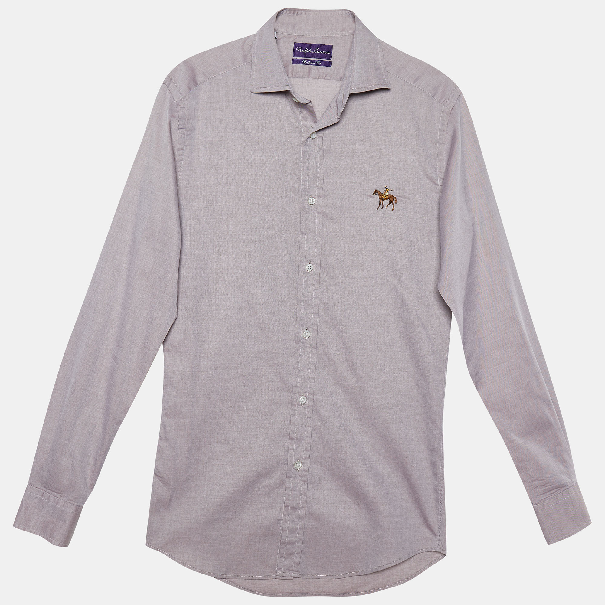 Pre-owned Ralph Lauren Purple Label Light Pink Cotton Tailored Fit Shirt S
