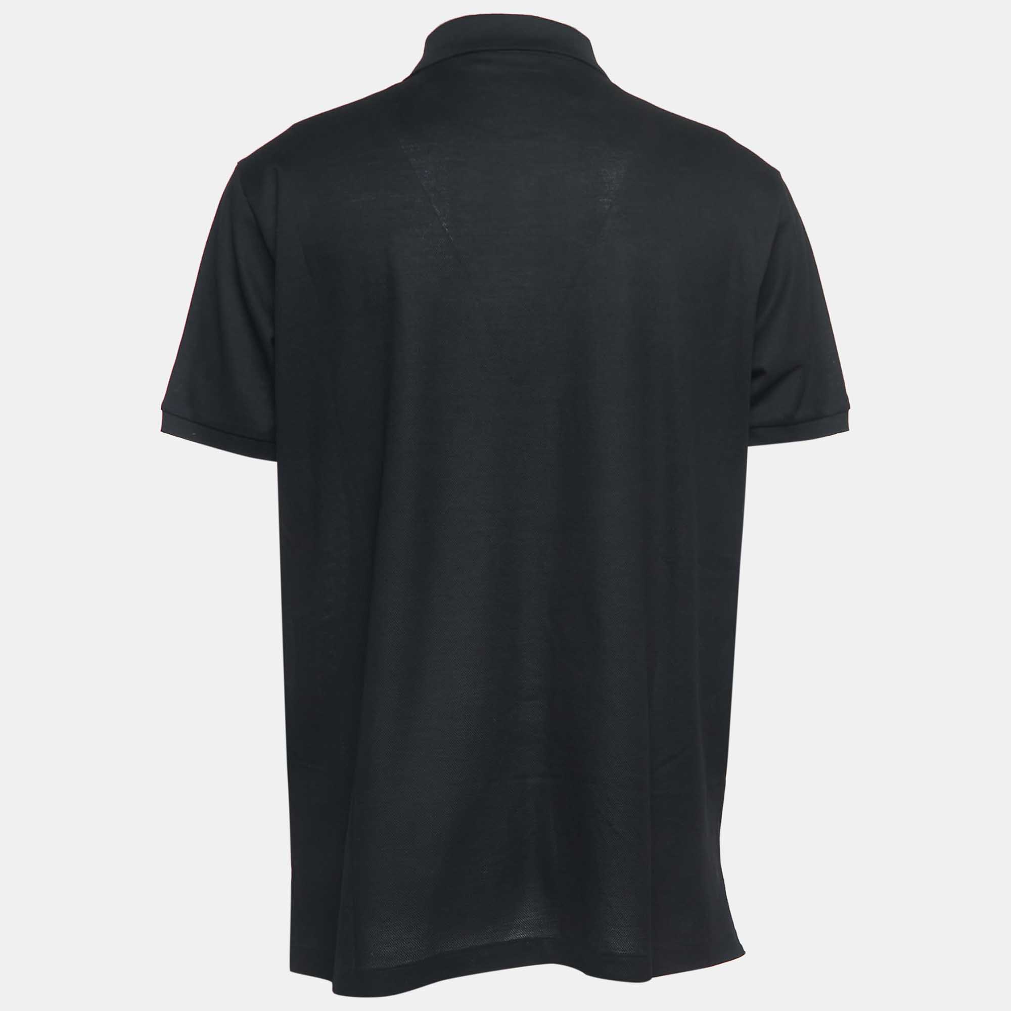 

Ralph Lauren Purple Label Black Cotton Pique T-Shirt