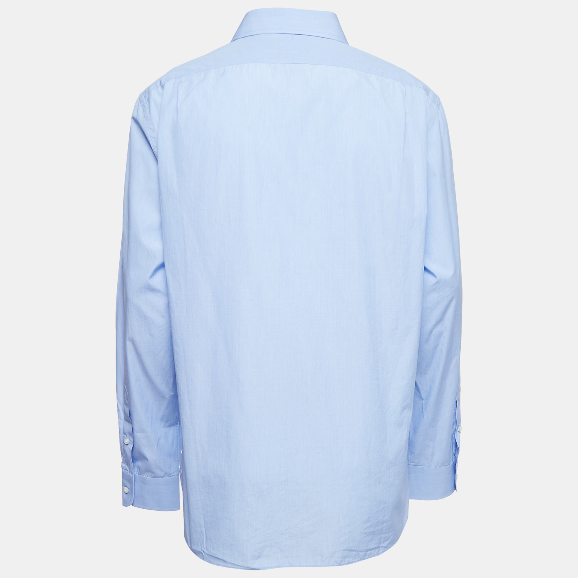 

Ralph Lauren Purple Label Blue Cotton Button Front Sartorial Shirt 2XL