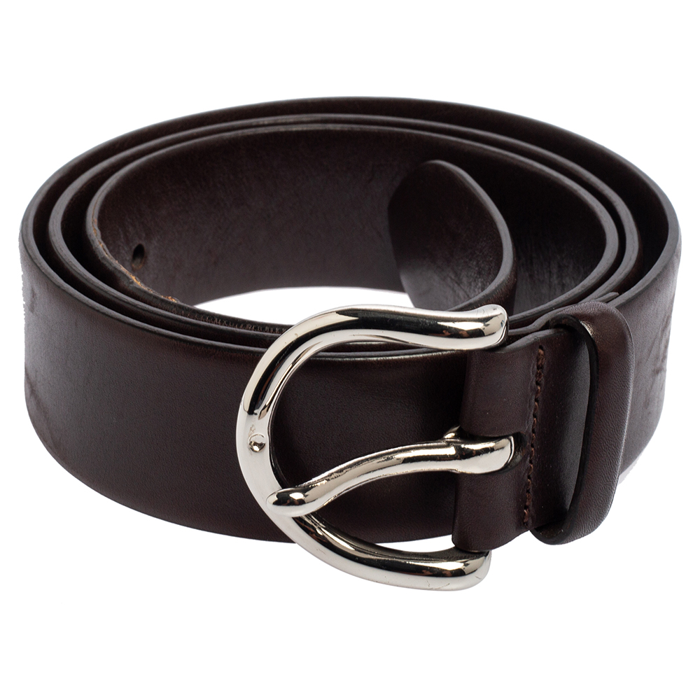 

Ralph Lauren Dark Brown Leather Buckle Belt