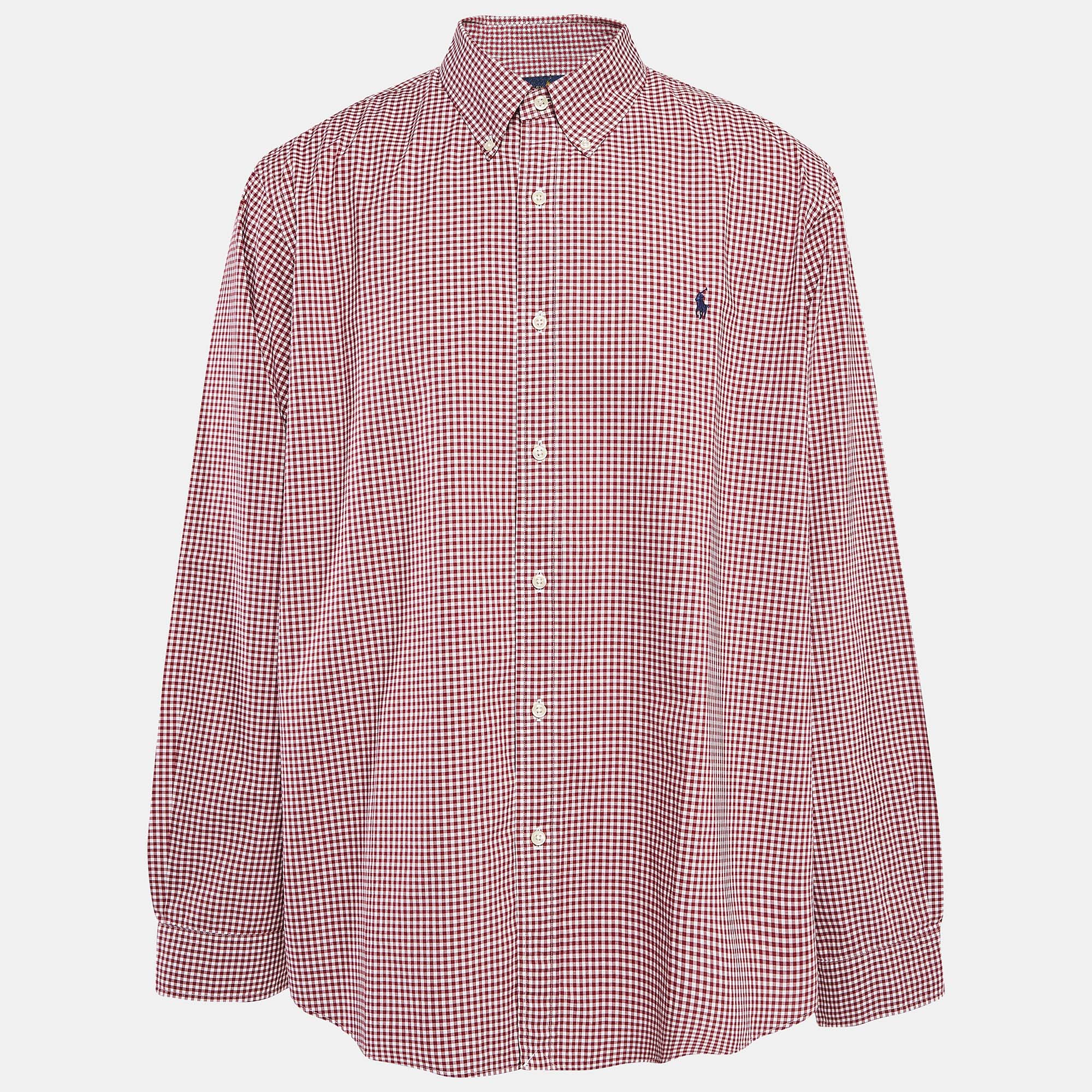 

Ralph Lauren Red Gingham Poplin Lon Sleeve Shirt XXL