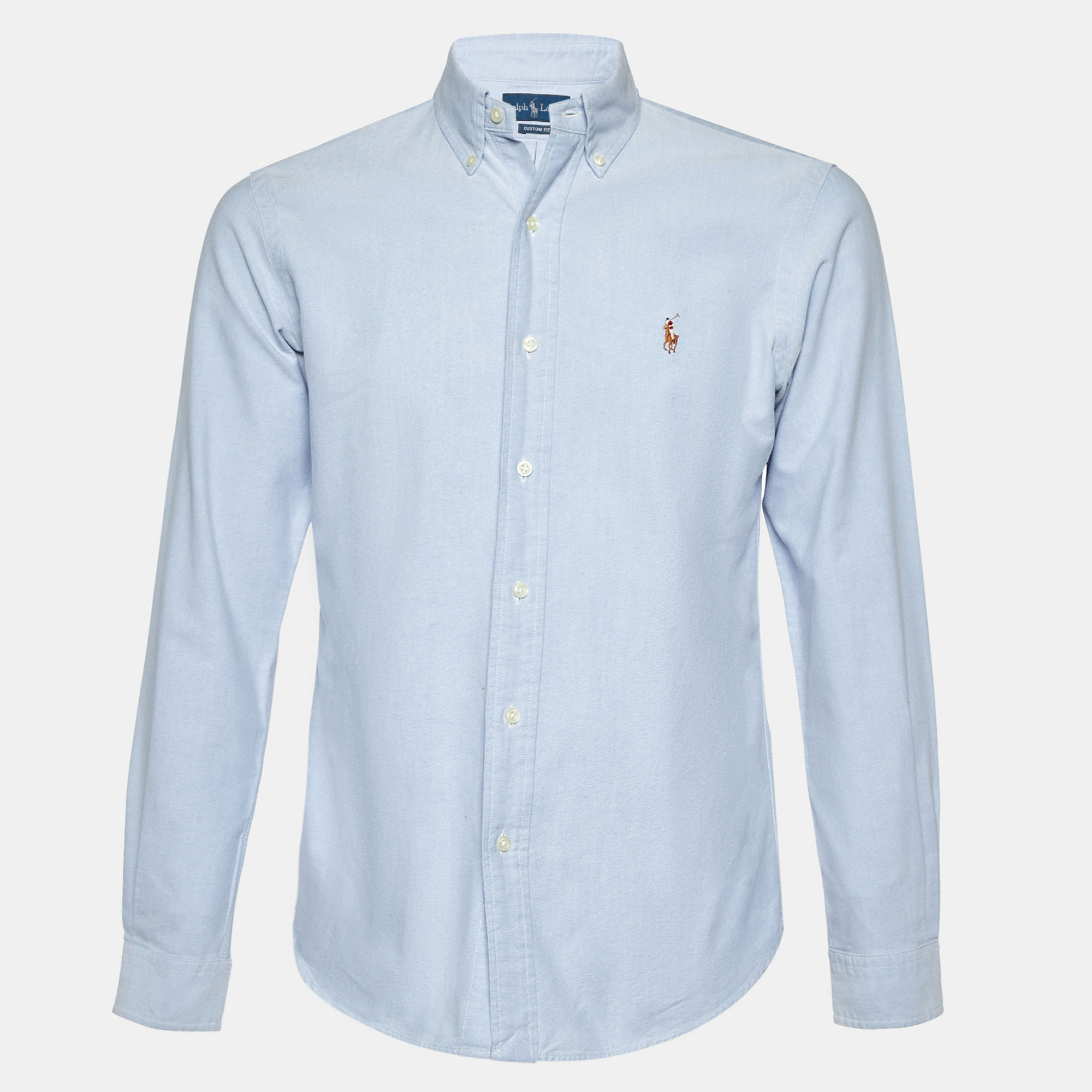 

Ralph Lauren Light Blue Cotton Custom Fit Button Down Shirt S