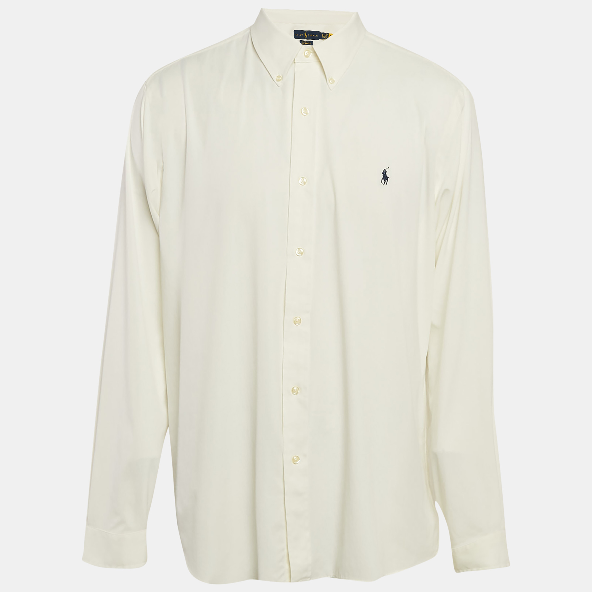 

Ralph Lauren White Stretch Nylon Classic Fit Shirt XL