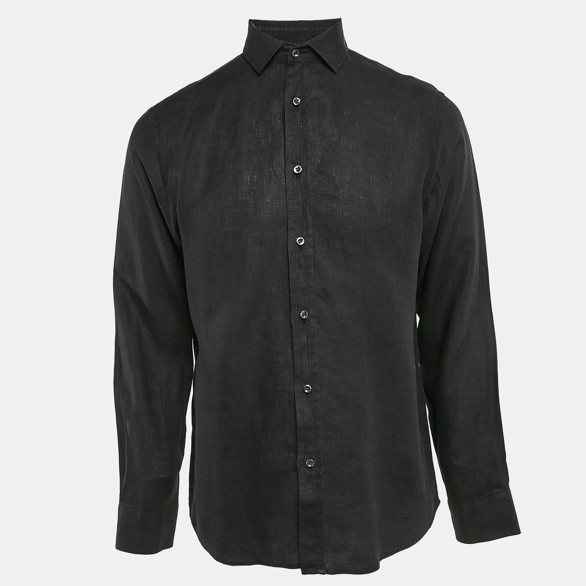 

Ralph Lauren Black Linen Button Front Shirt L