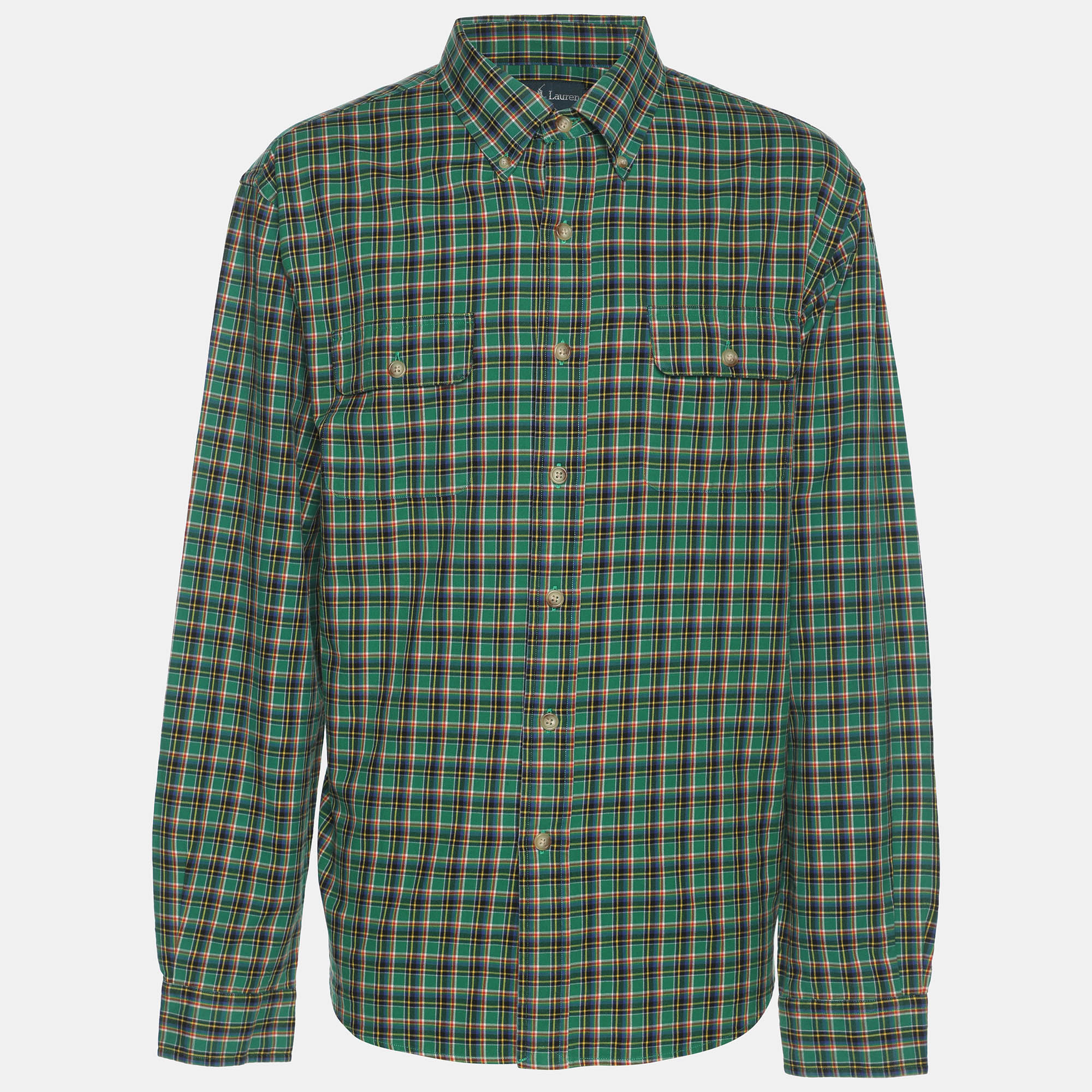 

Ralph Lauren Green Checked Cotton Long Sleeve Shirt